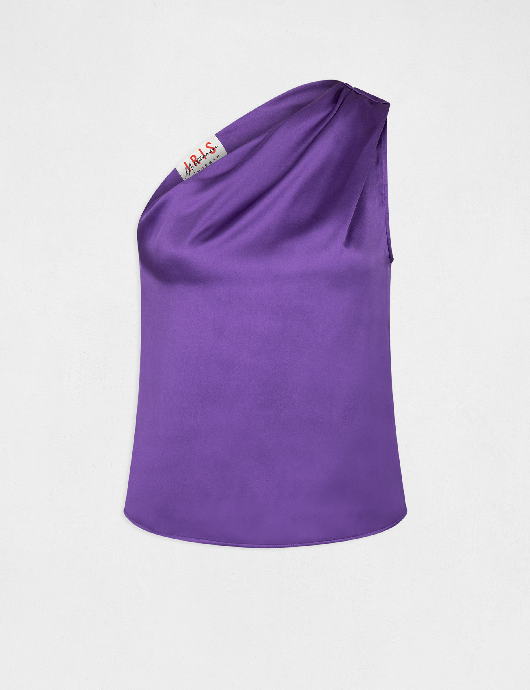 blouse asymetrique satin violet femme Blouse asymétrique satin violet femme