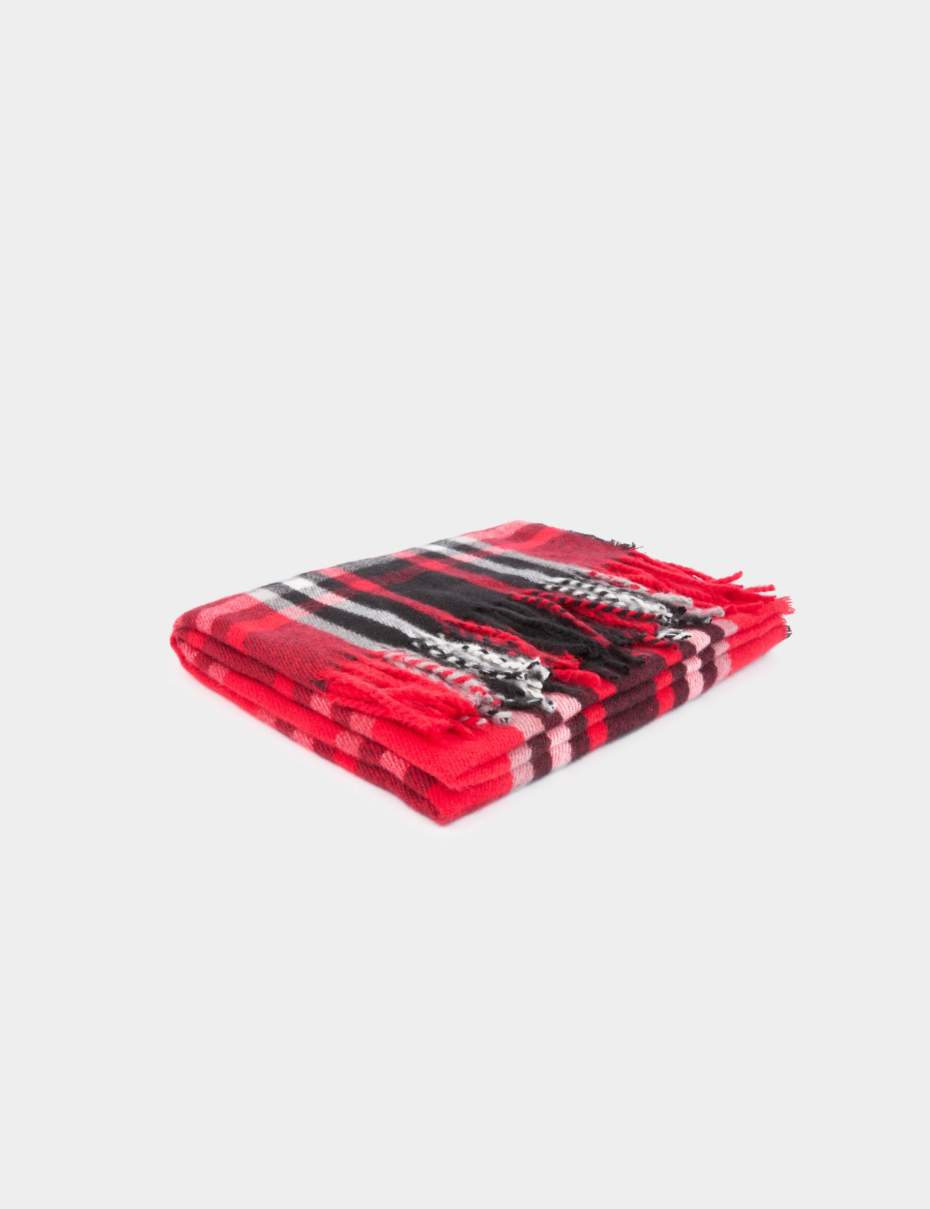 &Eacute;charpe tartan rouge femme