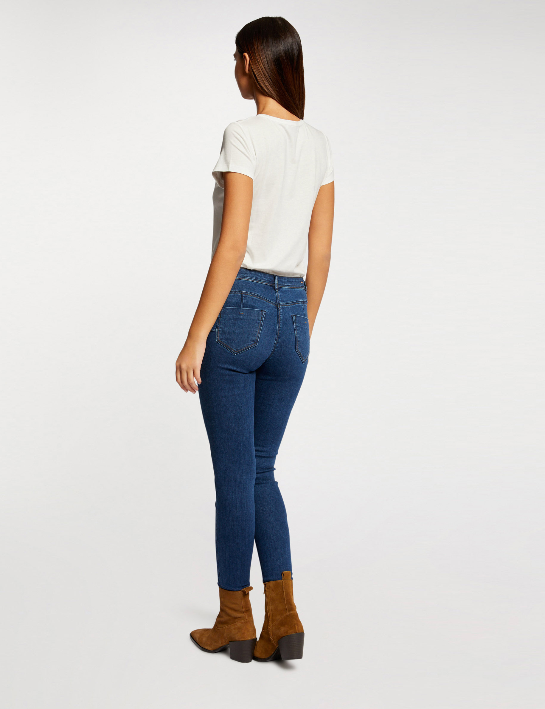 T-shirt à manches courtes ecru femme