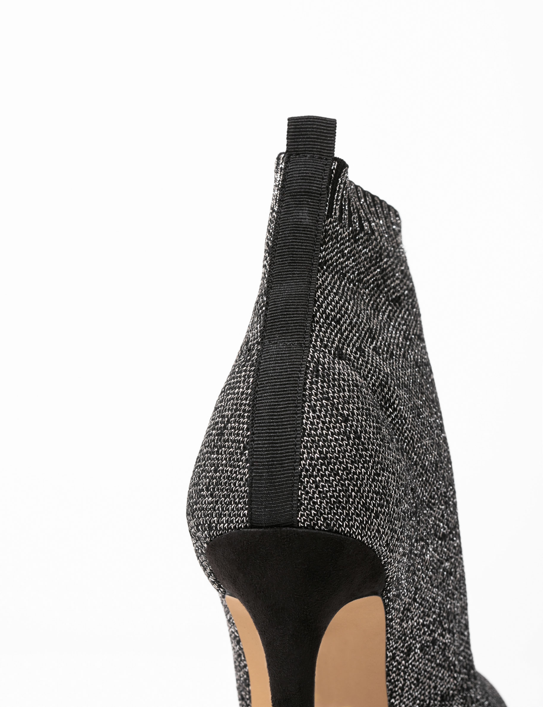 Bottines &agrave; talons aiguilles argente femme
