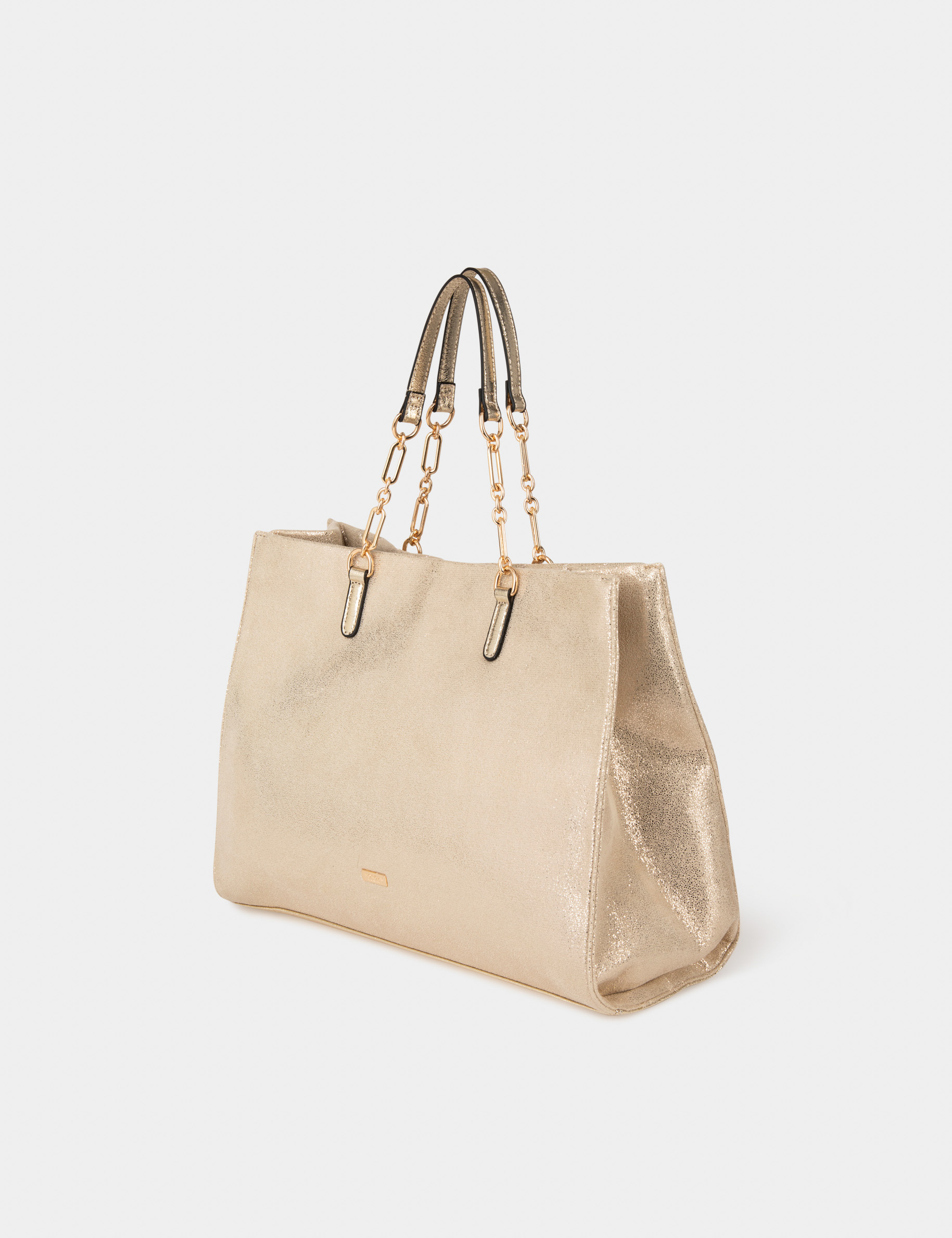 Sac cabas matelassé métallisé dore femme Sac cabas matelassé métallisé dore femme