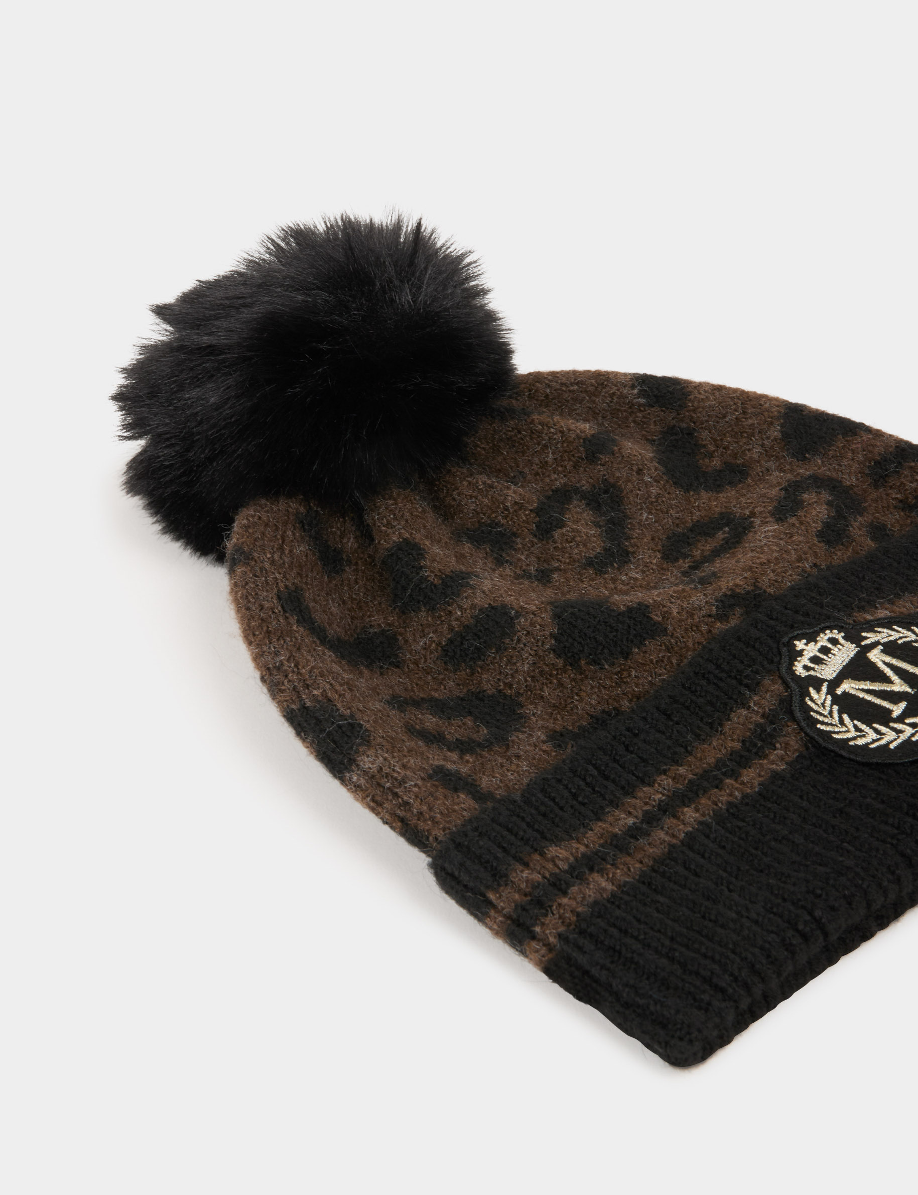 Bonnet aspect laineux multicolore femme