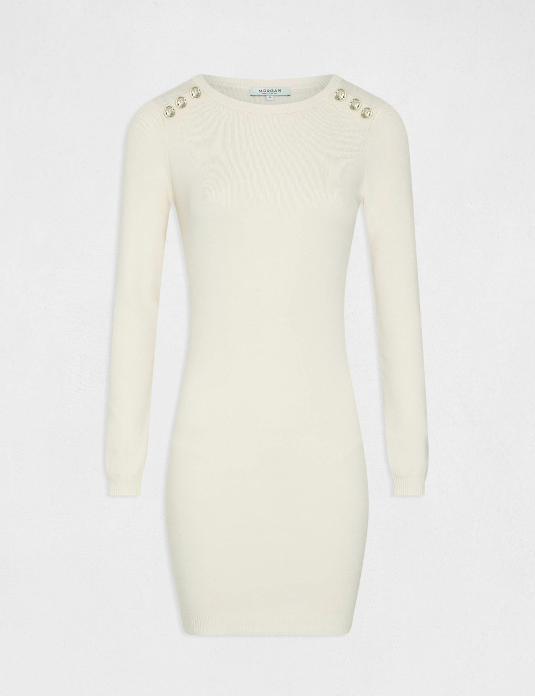 T-shirt manches longues ivoire femme | Morgan