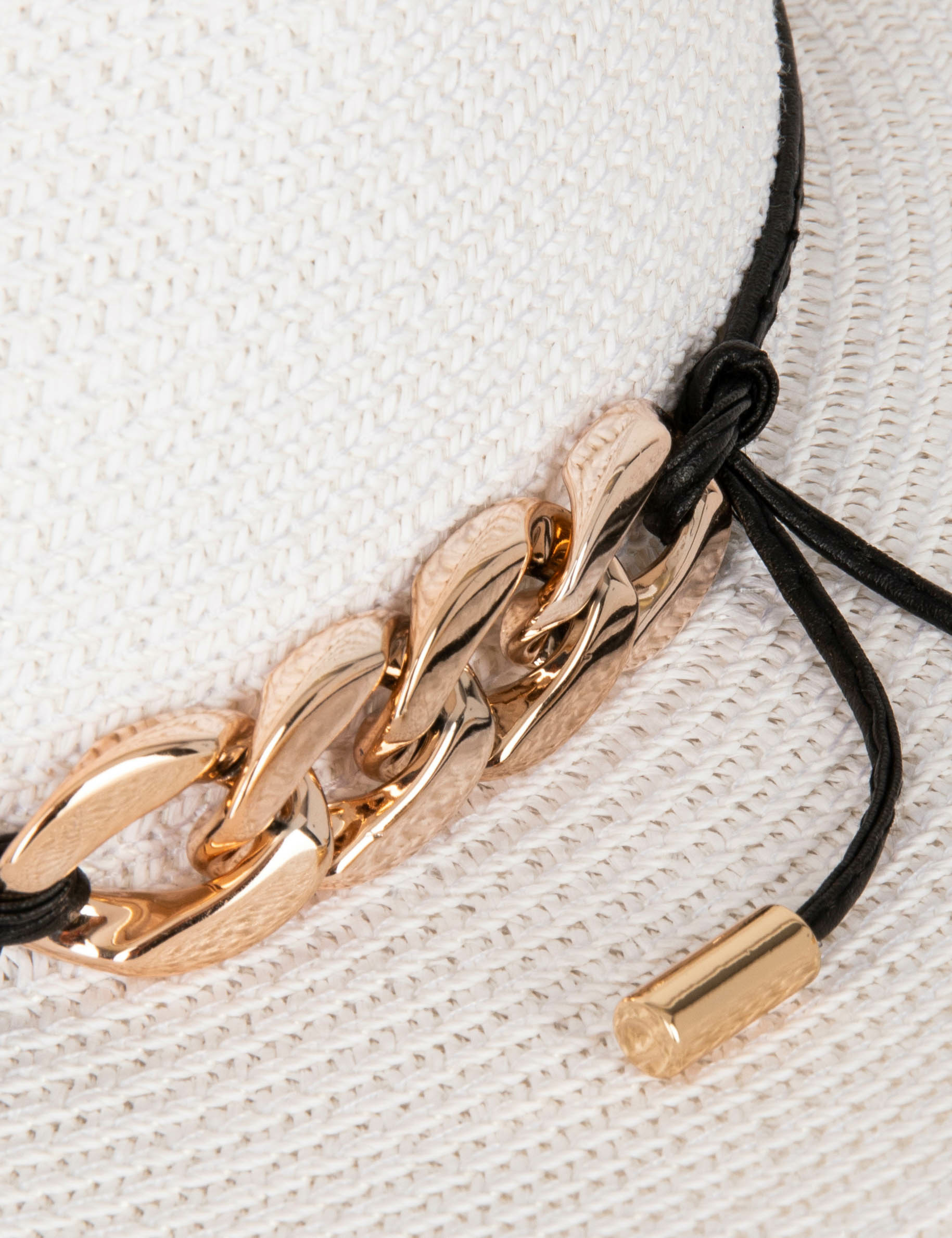 Chapeau de soleil ornement métallique blanc femme Chapeau de soleil ornement métallique blanc femme