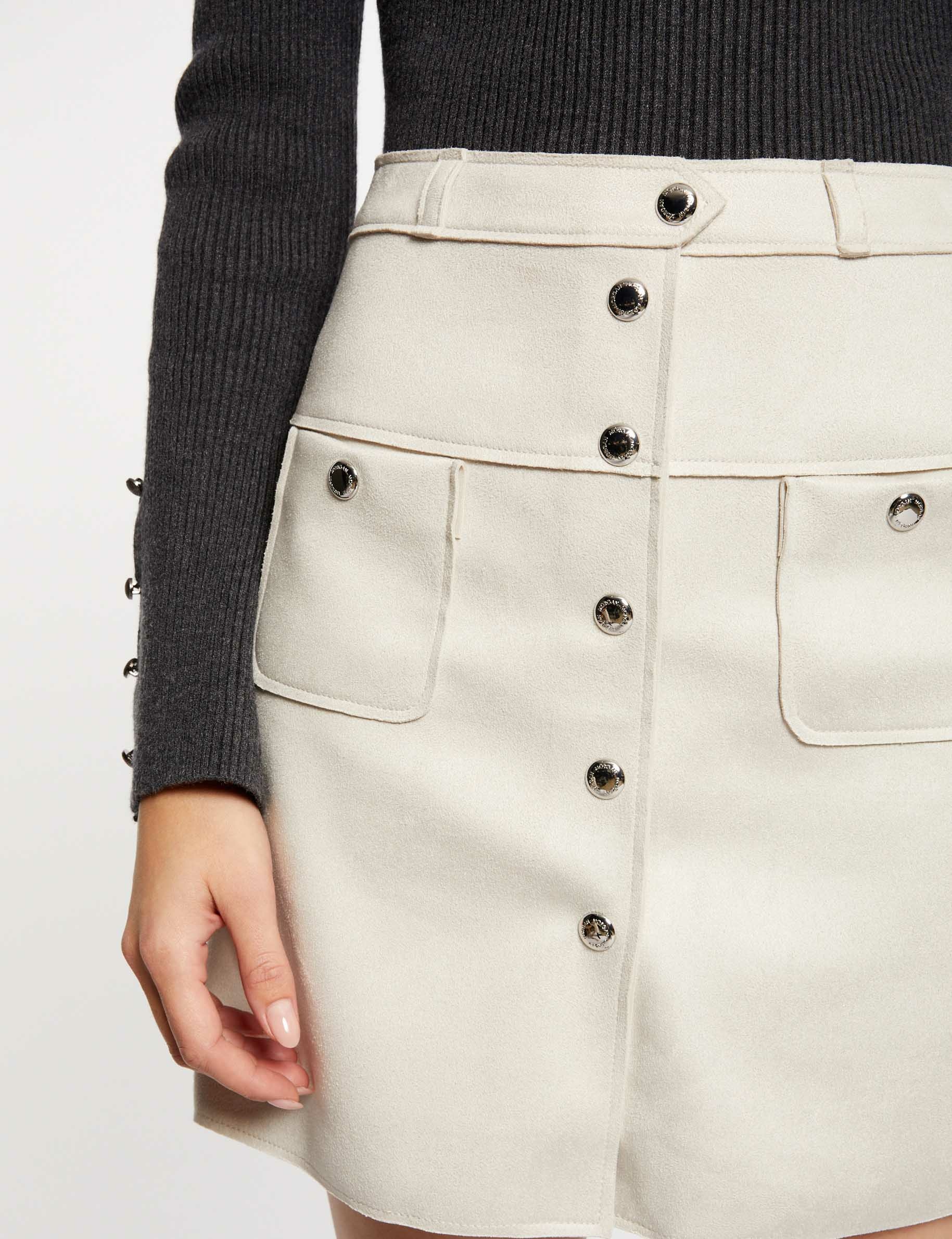 Jupe courte top droite femme