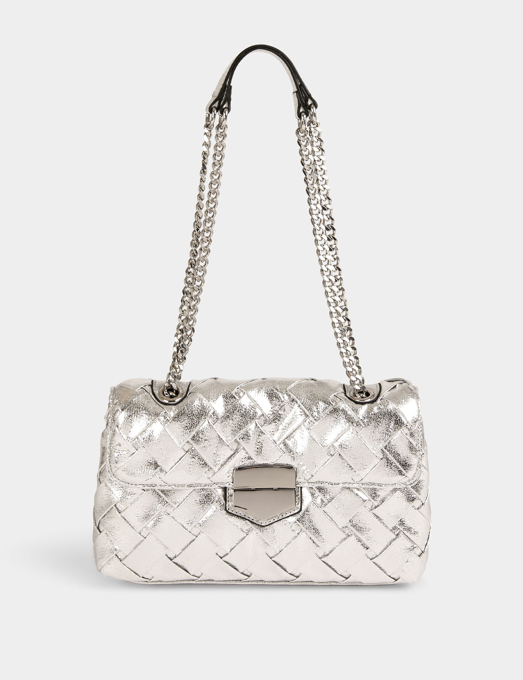 Sac matelassé à bandoulière chaîne argente femme Sac matelassé à bandoulière chaîne argente femme
