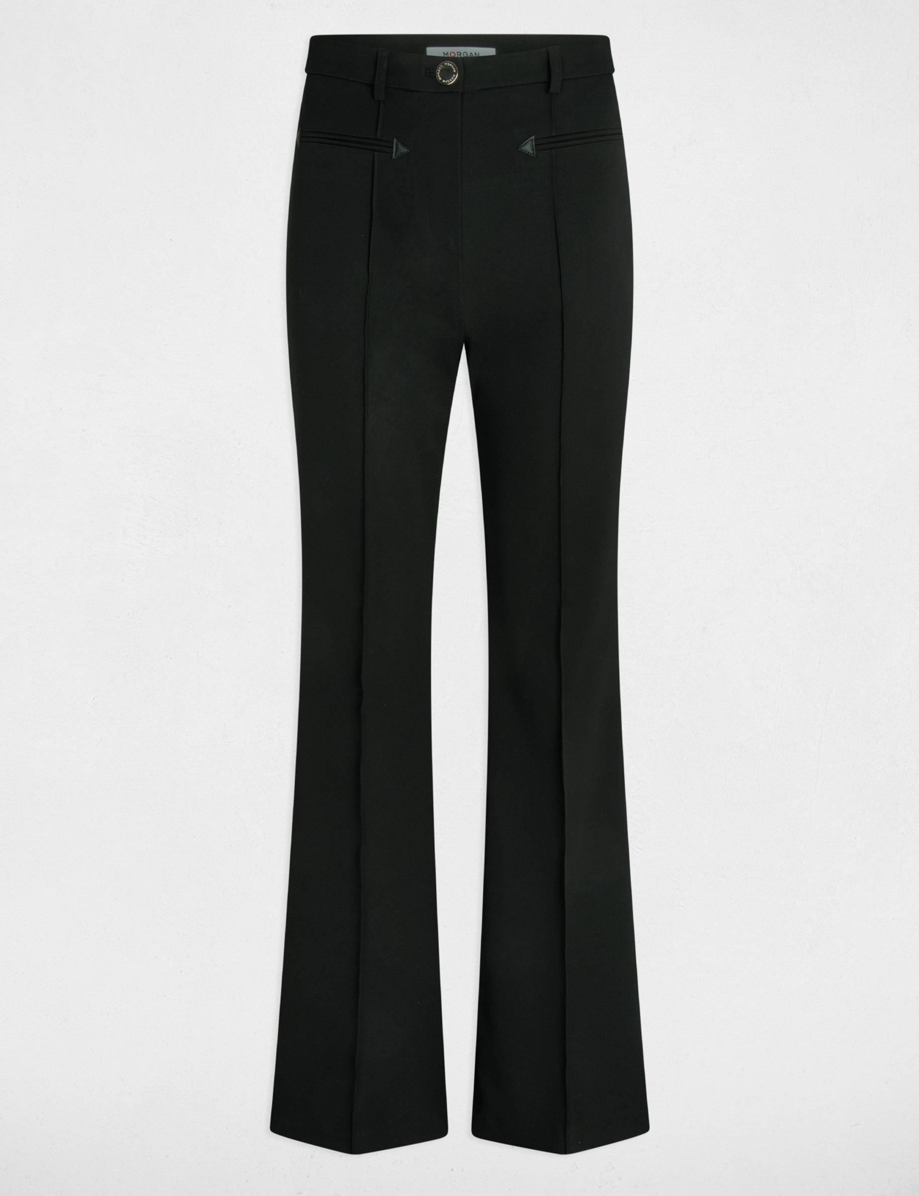 pantalon bootcut taille haute noir femme Pantalon bootcut taille haute noir femme