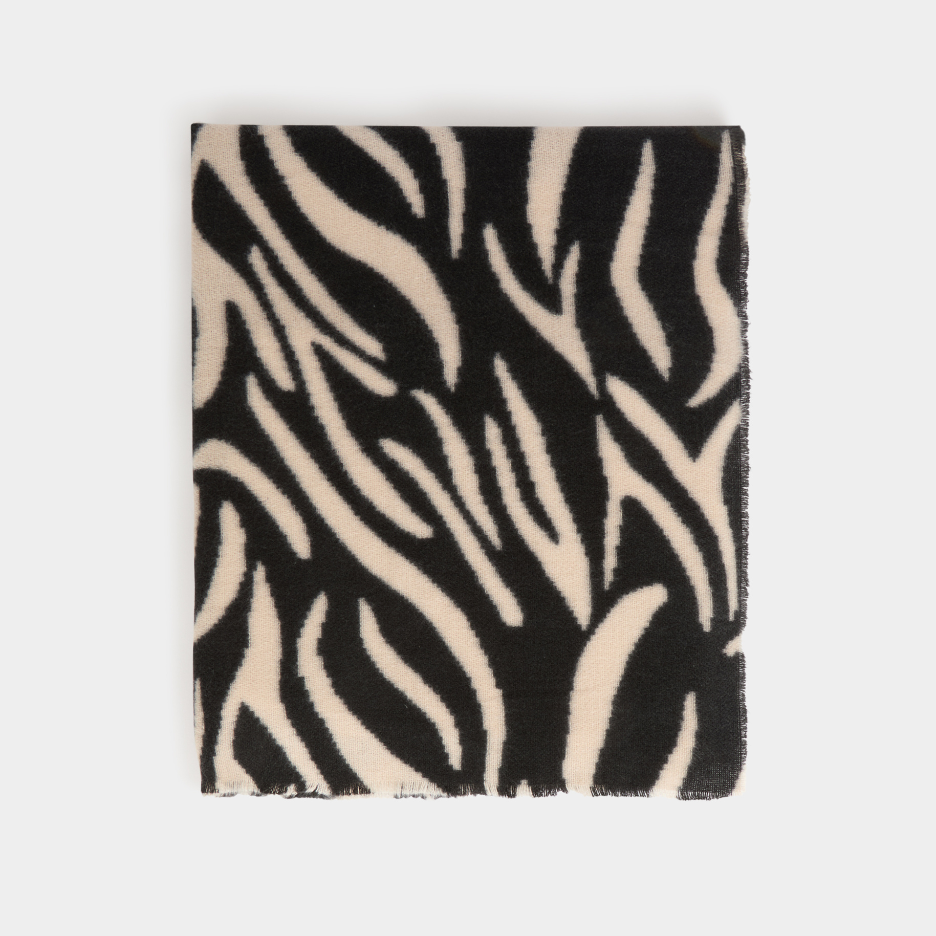 echarpe imprime zebre ivoire femme Écharpe imprimé zèbre ivoire femme