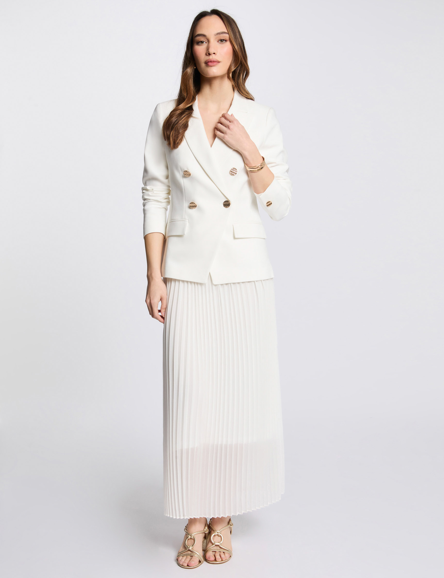 blazer double boutonnage blanc femme Blazer double boutonnage blanc femme