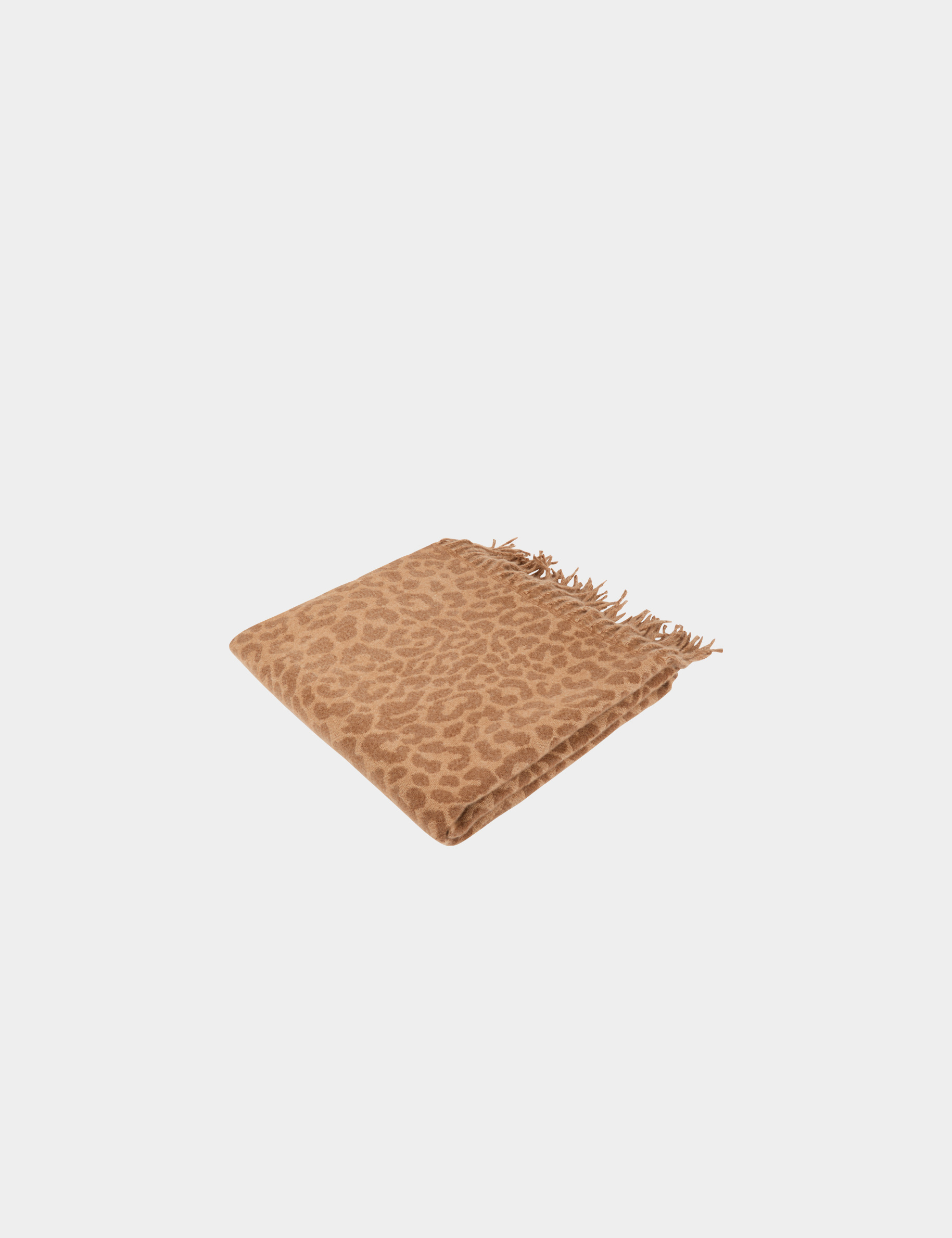 &Eacute;charpe motif animalier beige femme