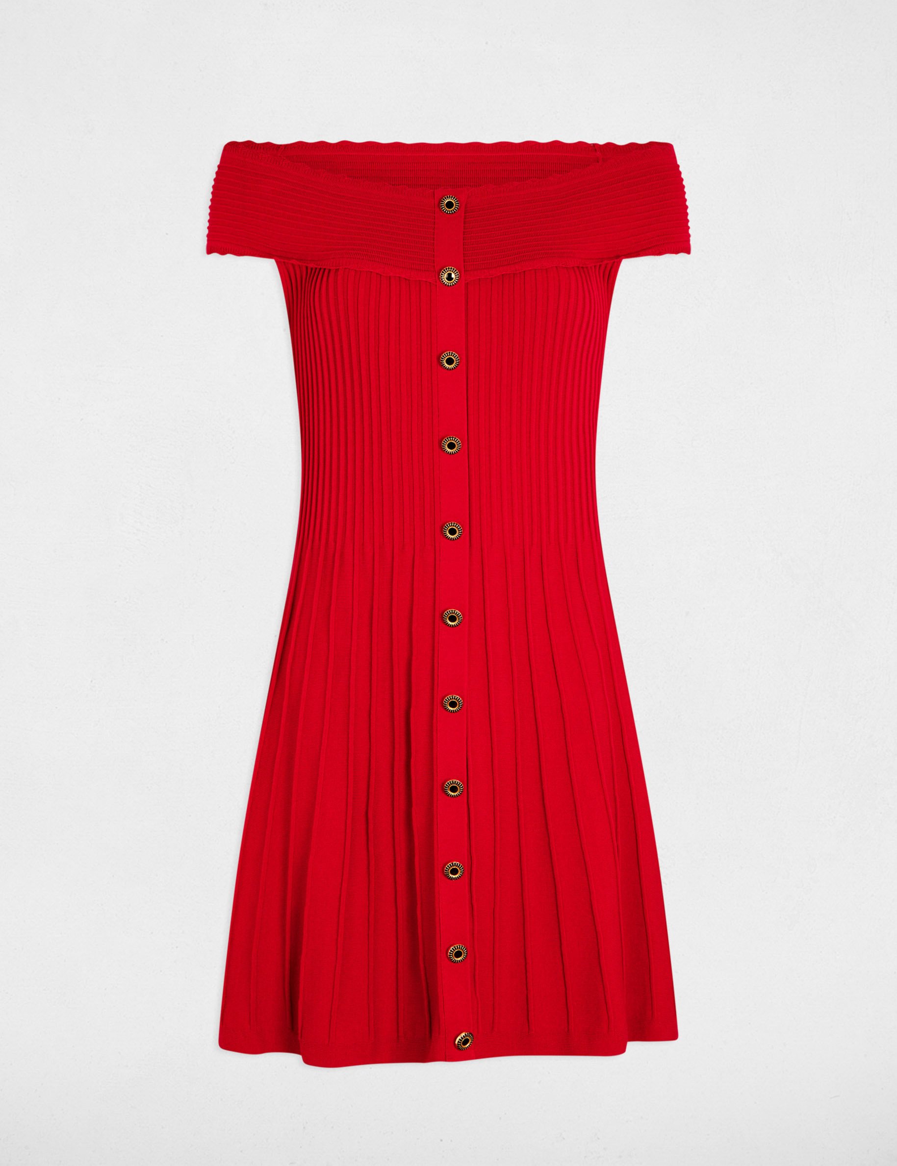 robe tricot courte trapeze rouge femme Robe tricot courte trapèze rouge femme