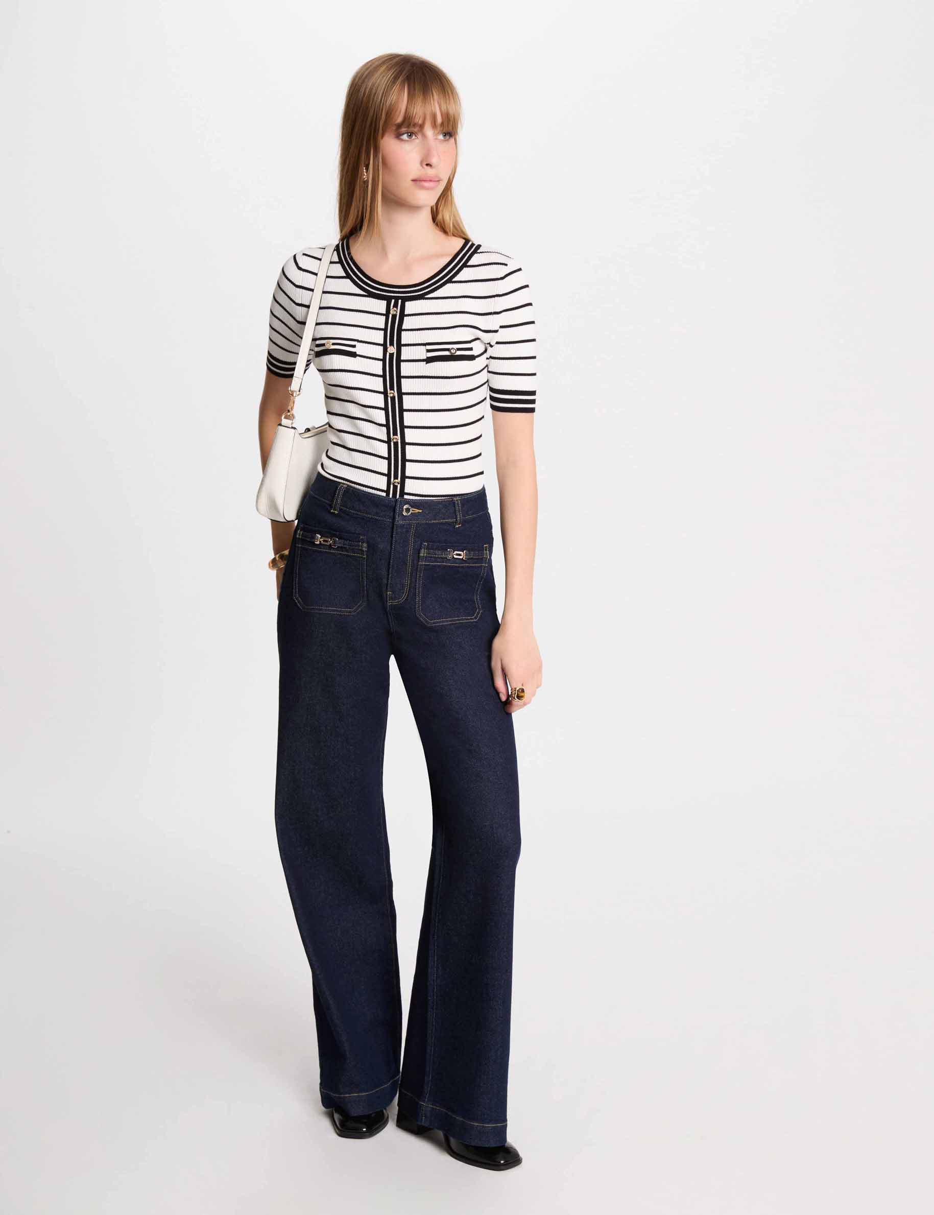 pull manches courtes raye blanc femme Pull manches courtes rayé blanc femme