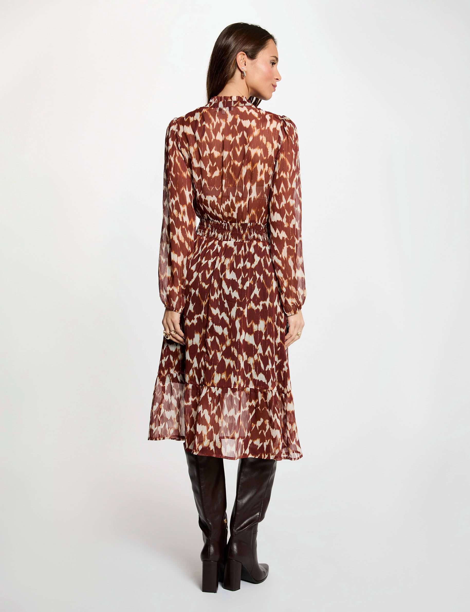 Robe voile cache coeur multicolore femme