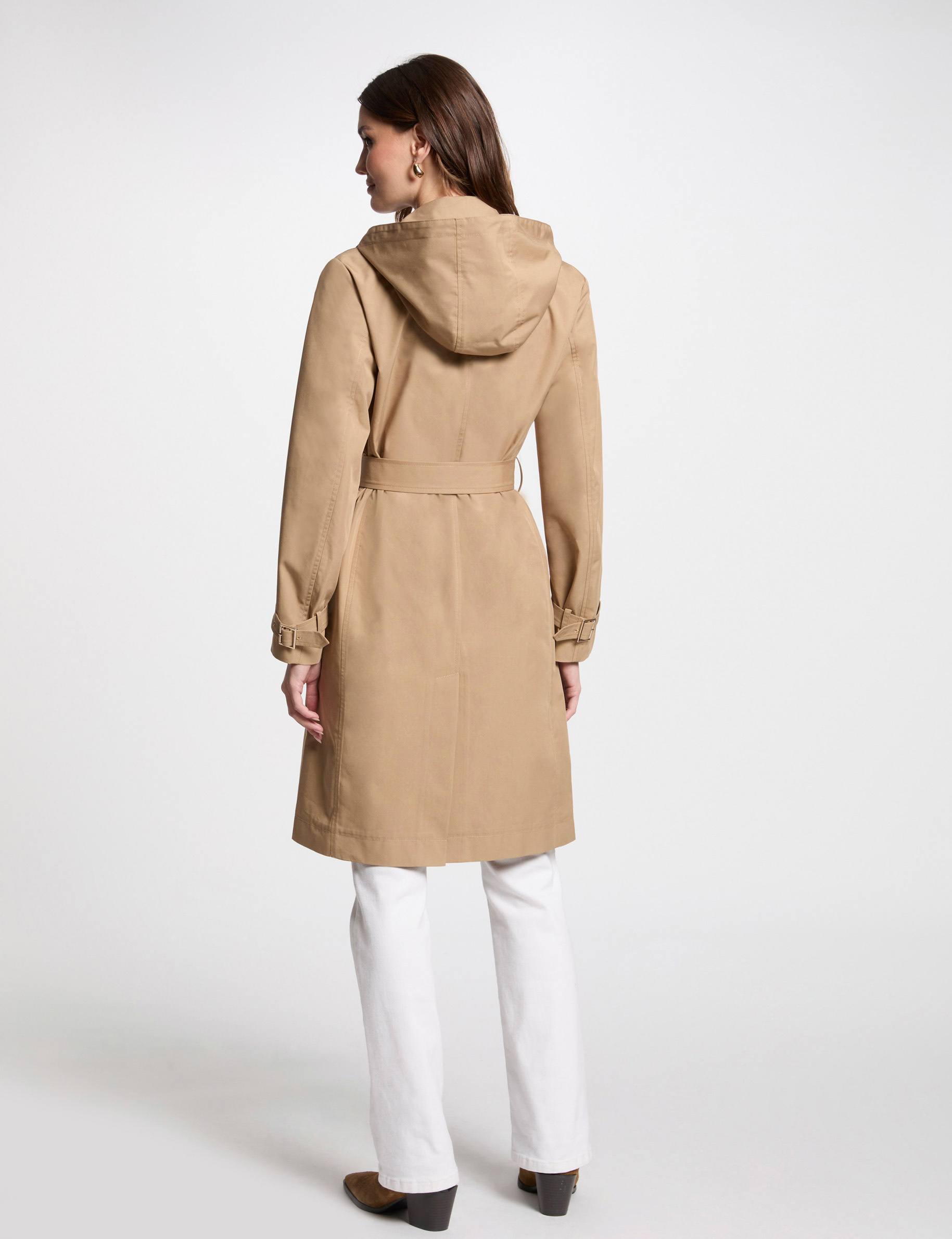 trench long ceinture beige femme Trench long ceinturé beige femme
