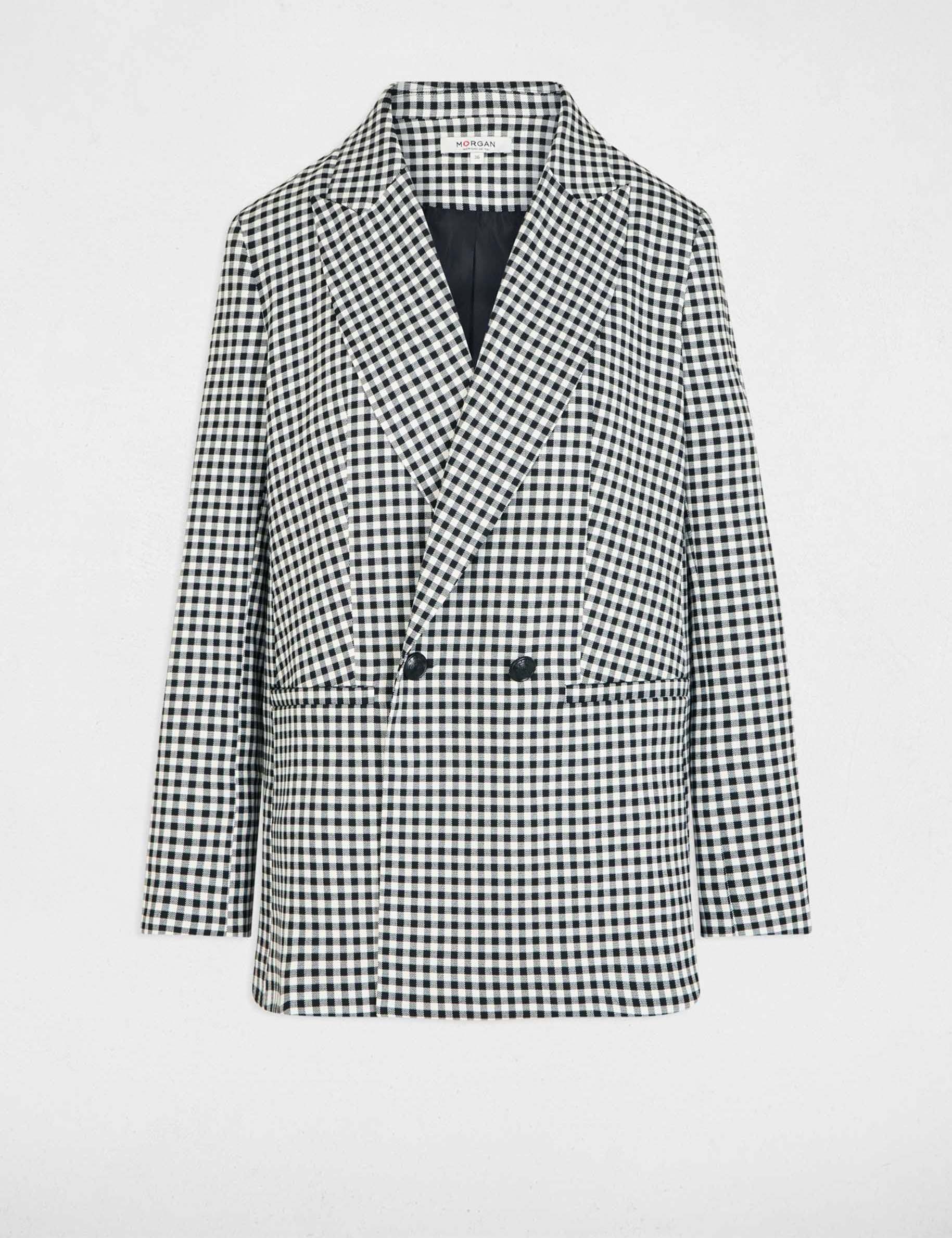 Blazer oversize col tailleur noir femme