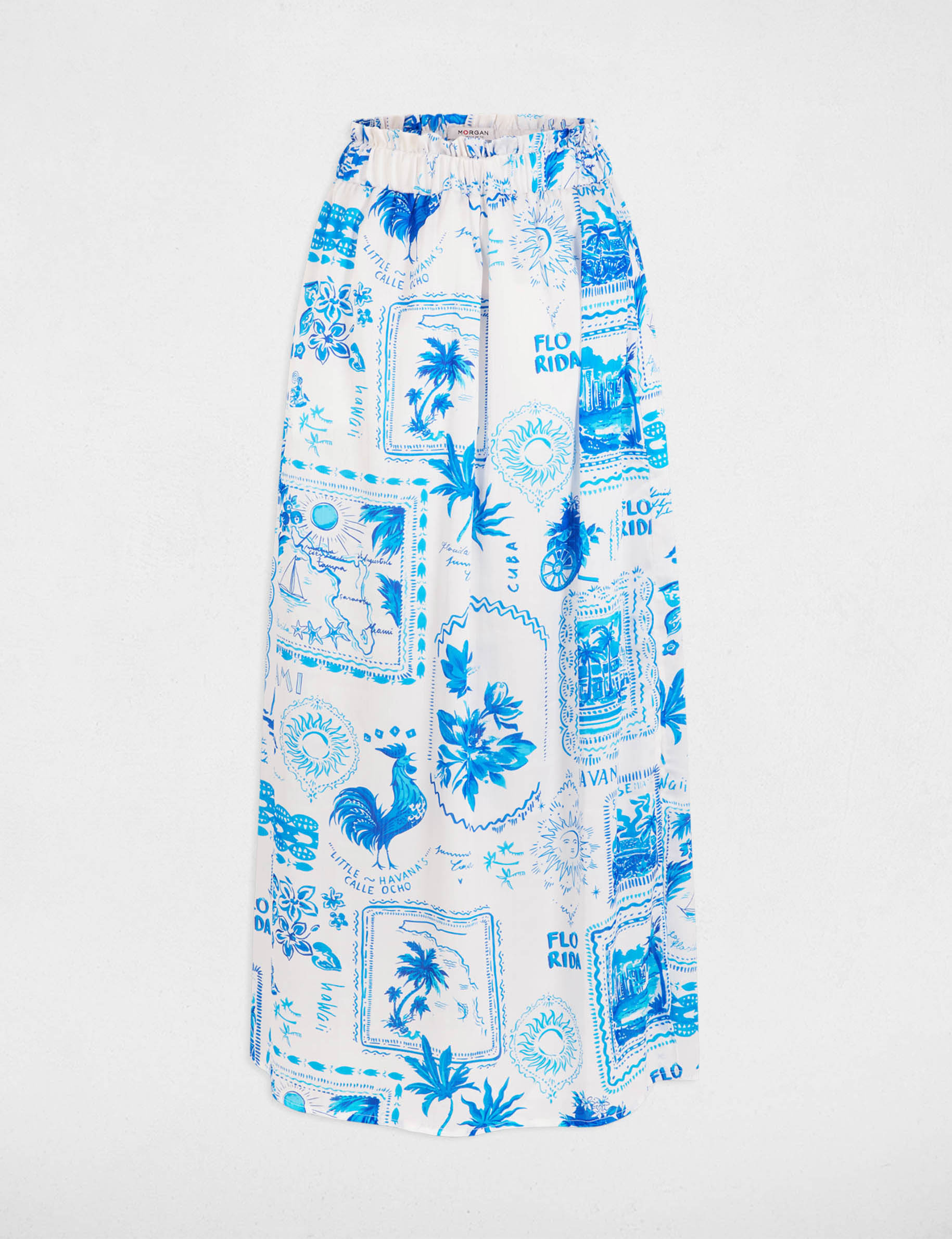 Jupe longue imprim&eacute;e multicolore femme