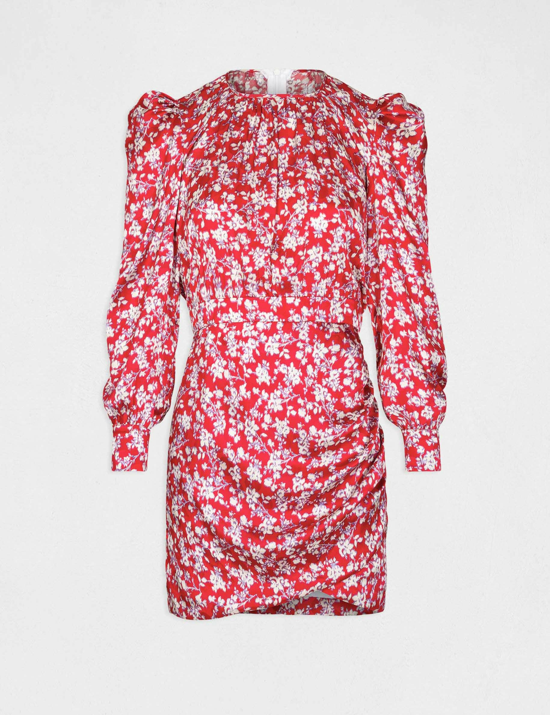 Robe cintrée drapée imprimé floral multico femme