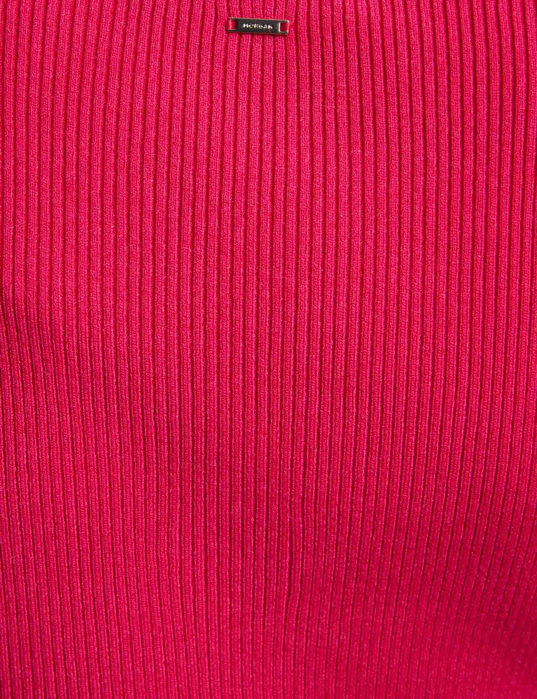 Morgan Pull-Over Femme Manches Courtes Dentelle - Col V, Coupe Droite, Tricot Fin