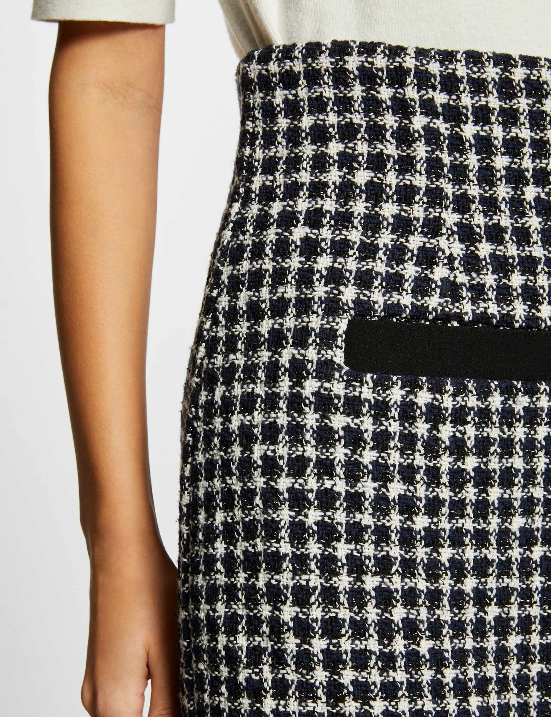 Jupe droite taille haute multico femme Jupe droite taille haute multico femme