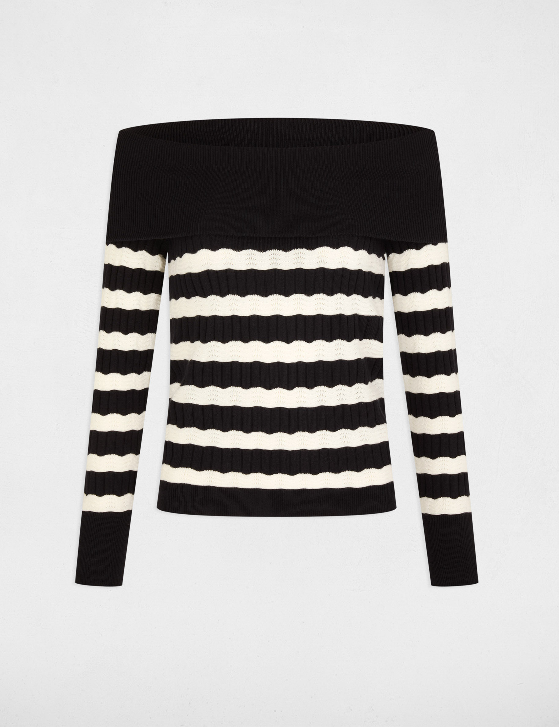 Pull Col Rond Rayé Bleu Marine J.Crew - Coton-laine, Taille M, Occasion Très Bon état