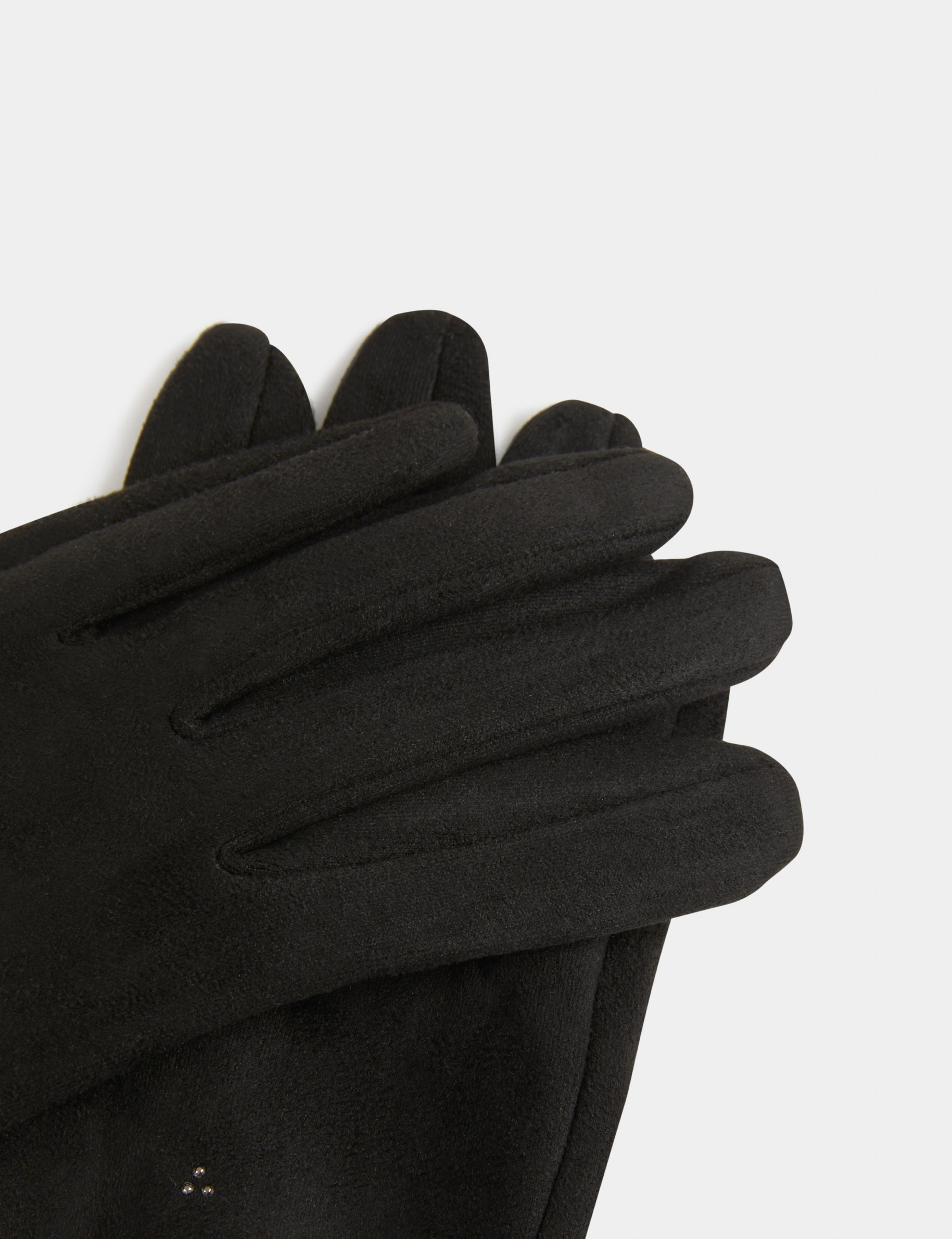gants avec strass noir femme Gants avec strass noir femme