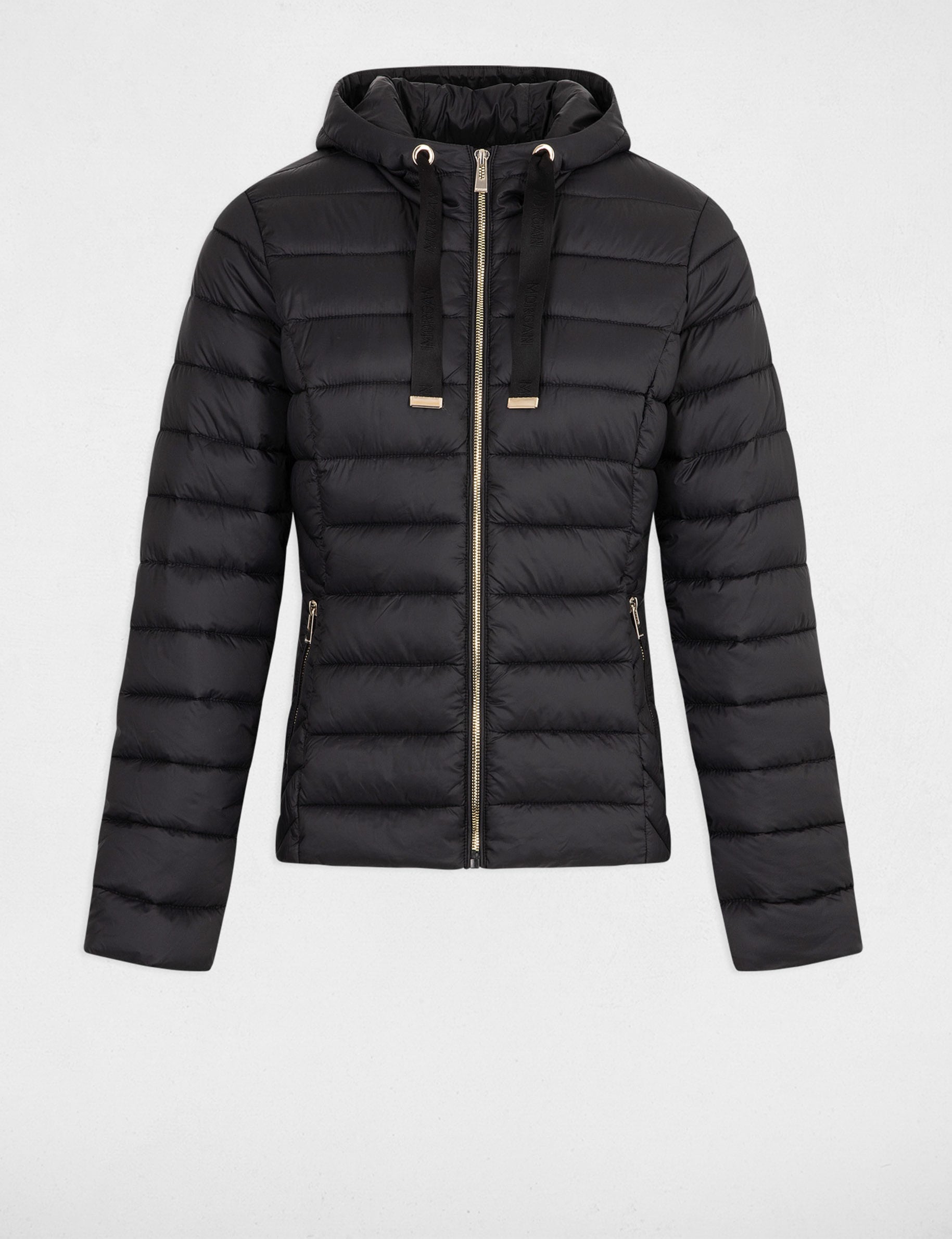 Doudoune col montant noir femme