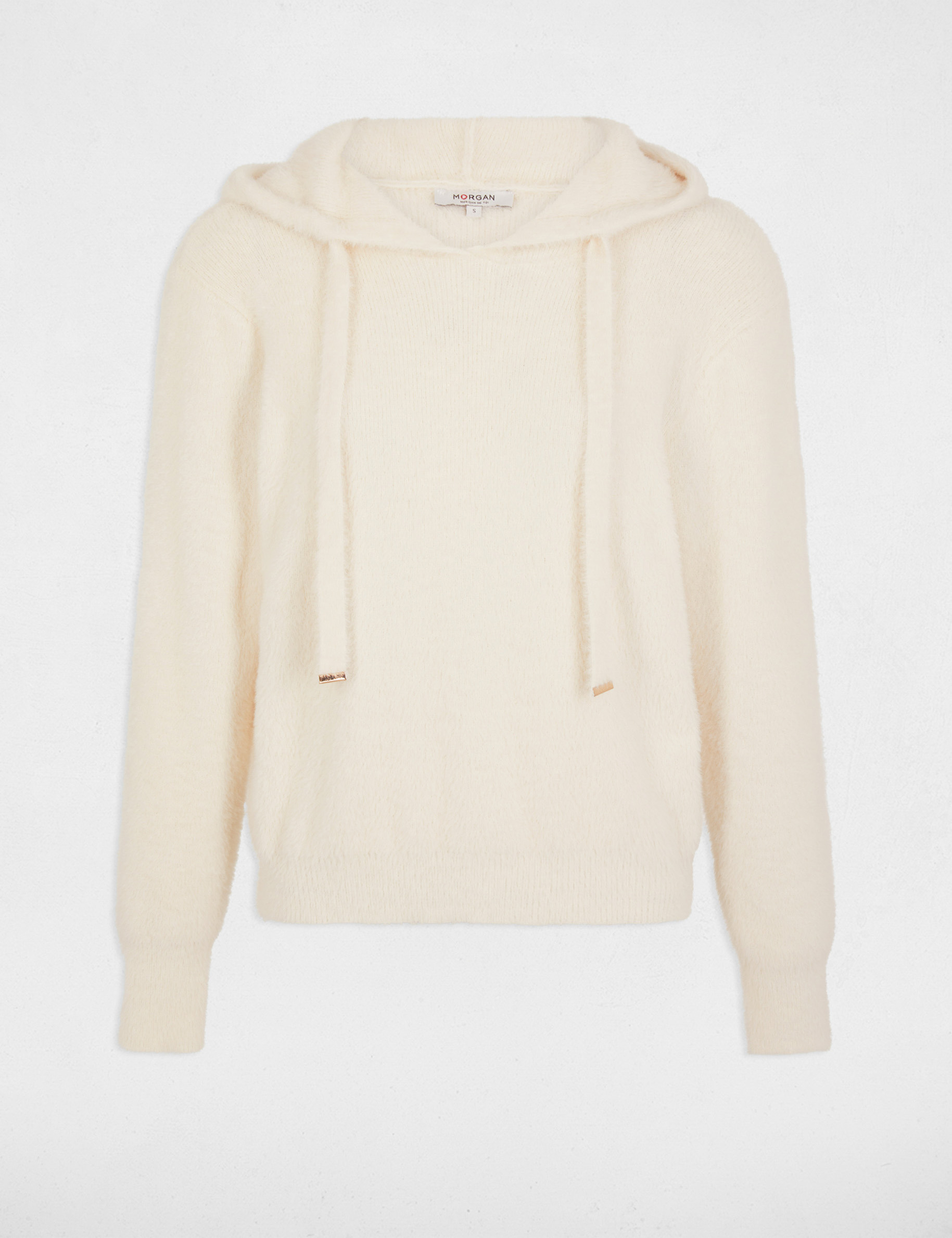 Pull à Capuche Shirt 469 - Maille Point Blanc - Taille S - Neuf Sans étiquettes