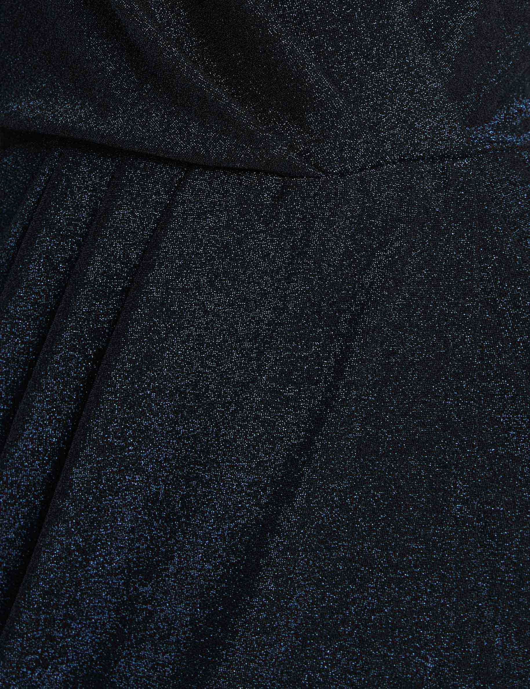 Robe De Soirée Pailletée Bleue Morgan & Co - Taille 8/10 - Style Mini - Occasion Très Bon état