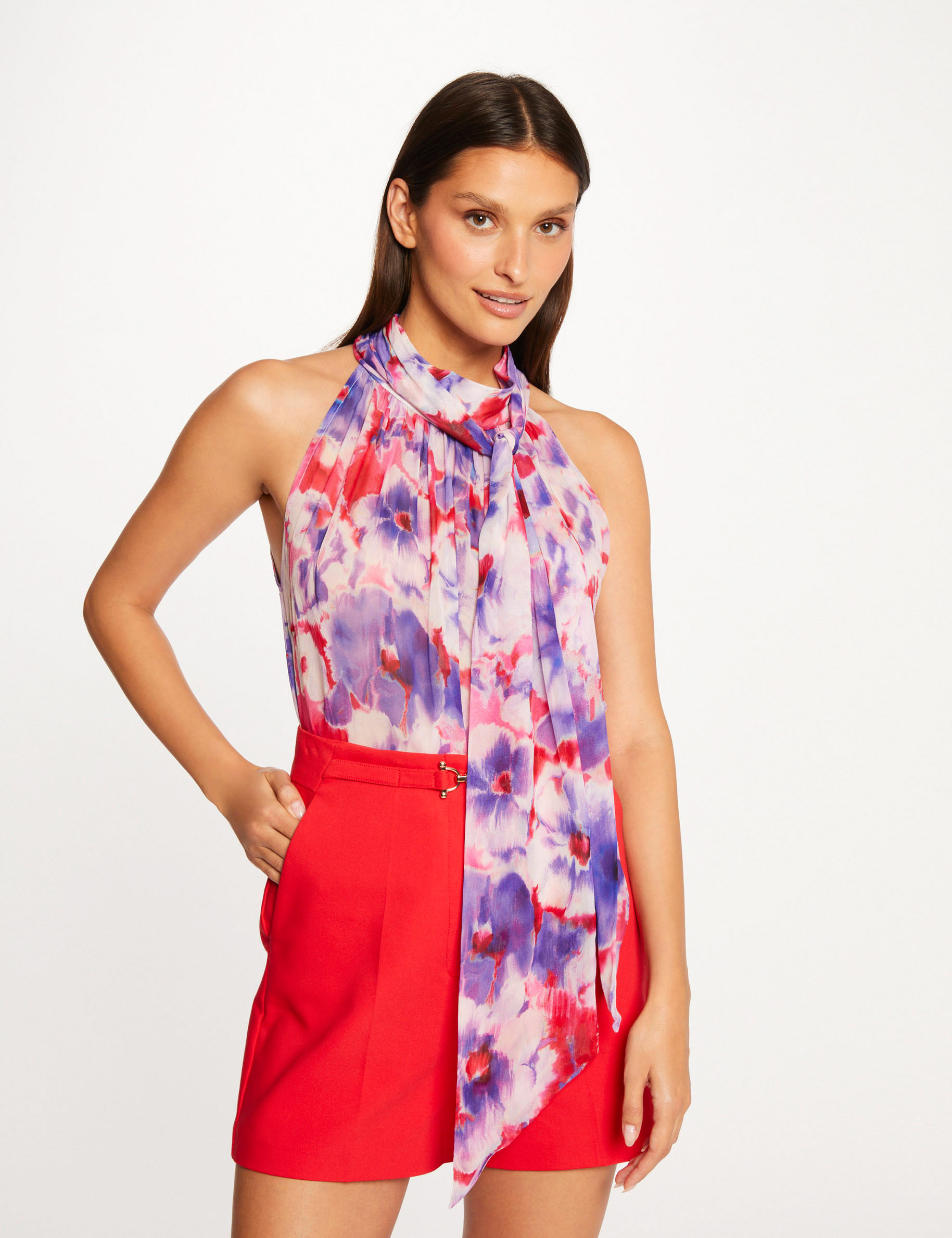 blouse sans manches imprime floral multico femme Blouse sans manches imprimé floral multico femme