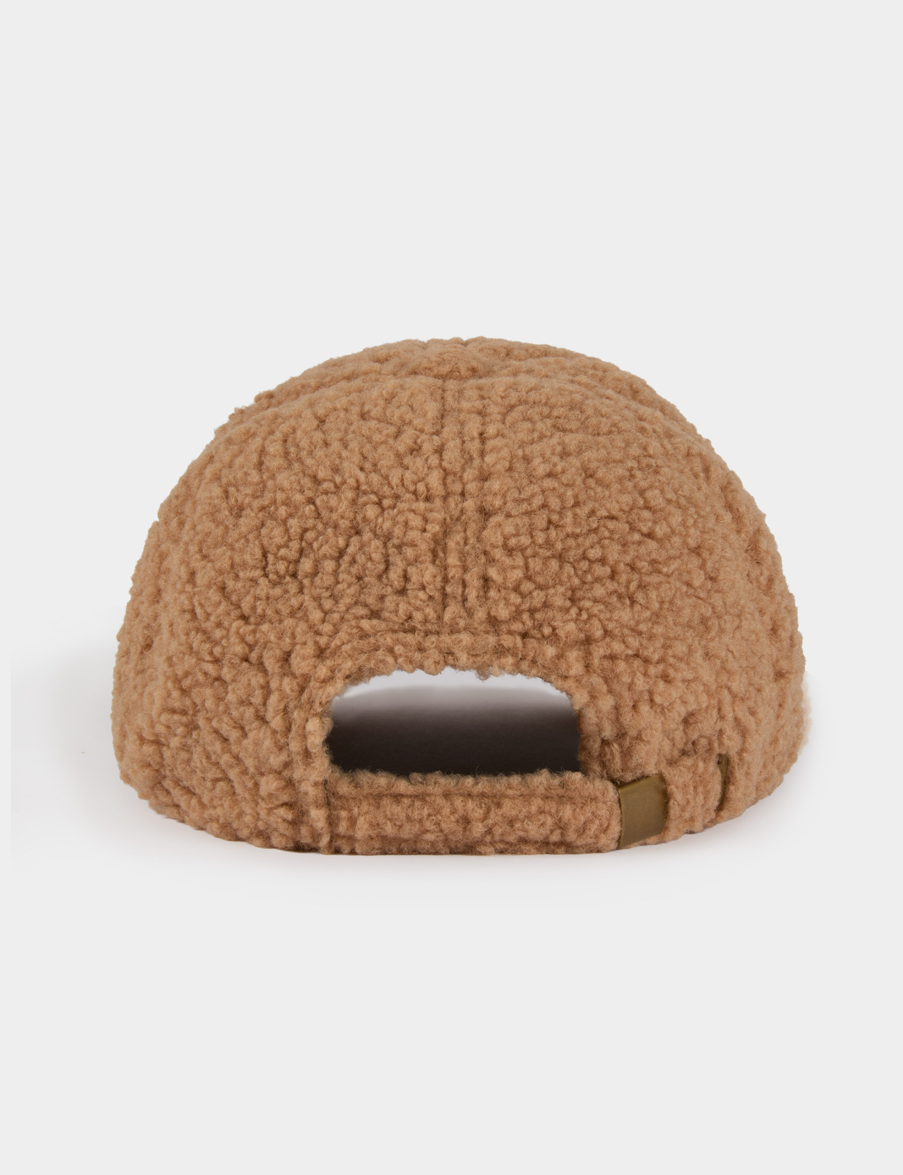 Casquette fausse fourrure camel femme