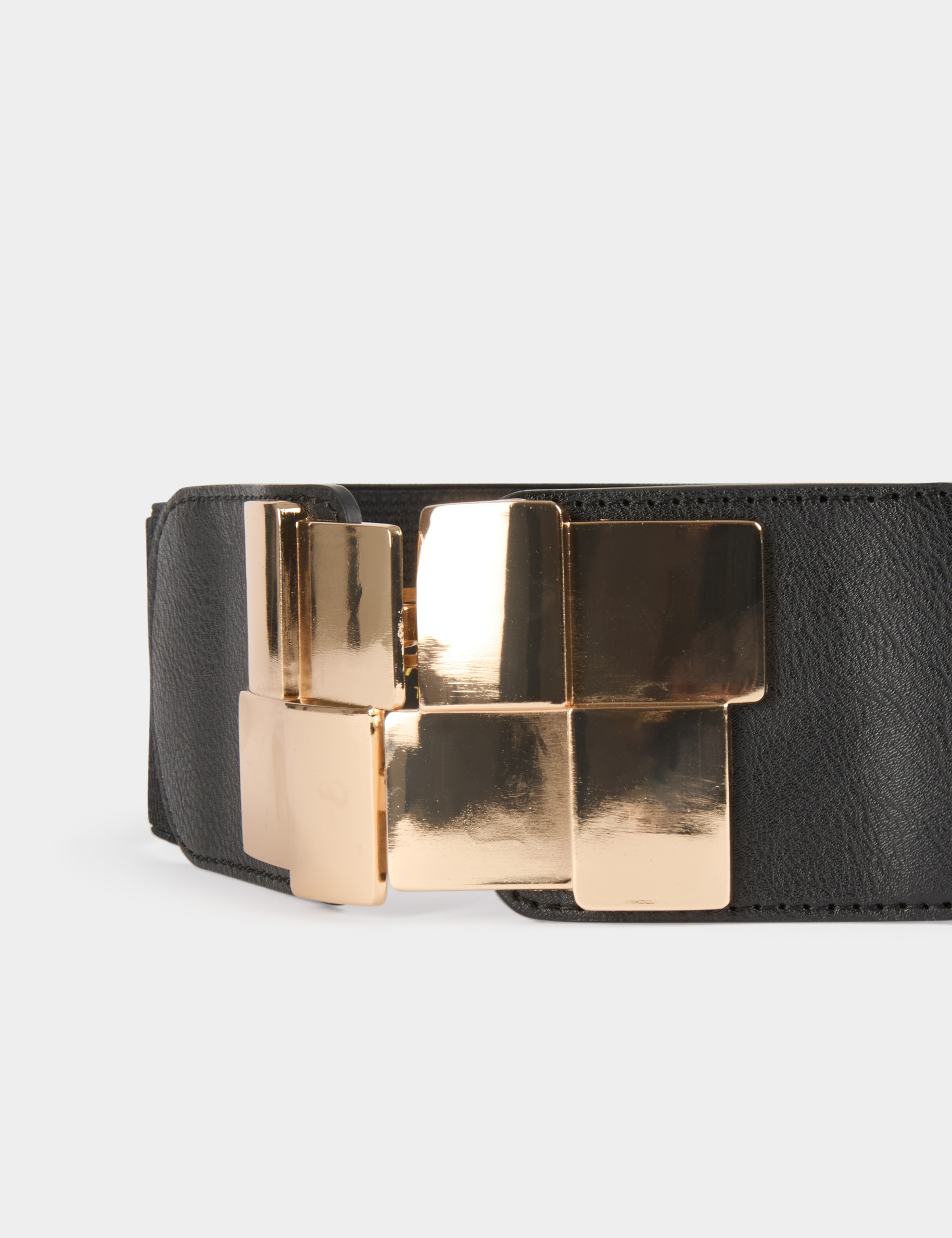 ceinture elastiquee a boucles noir femme Ceinture élastiquée à boucles noir femme