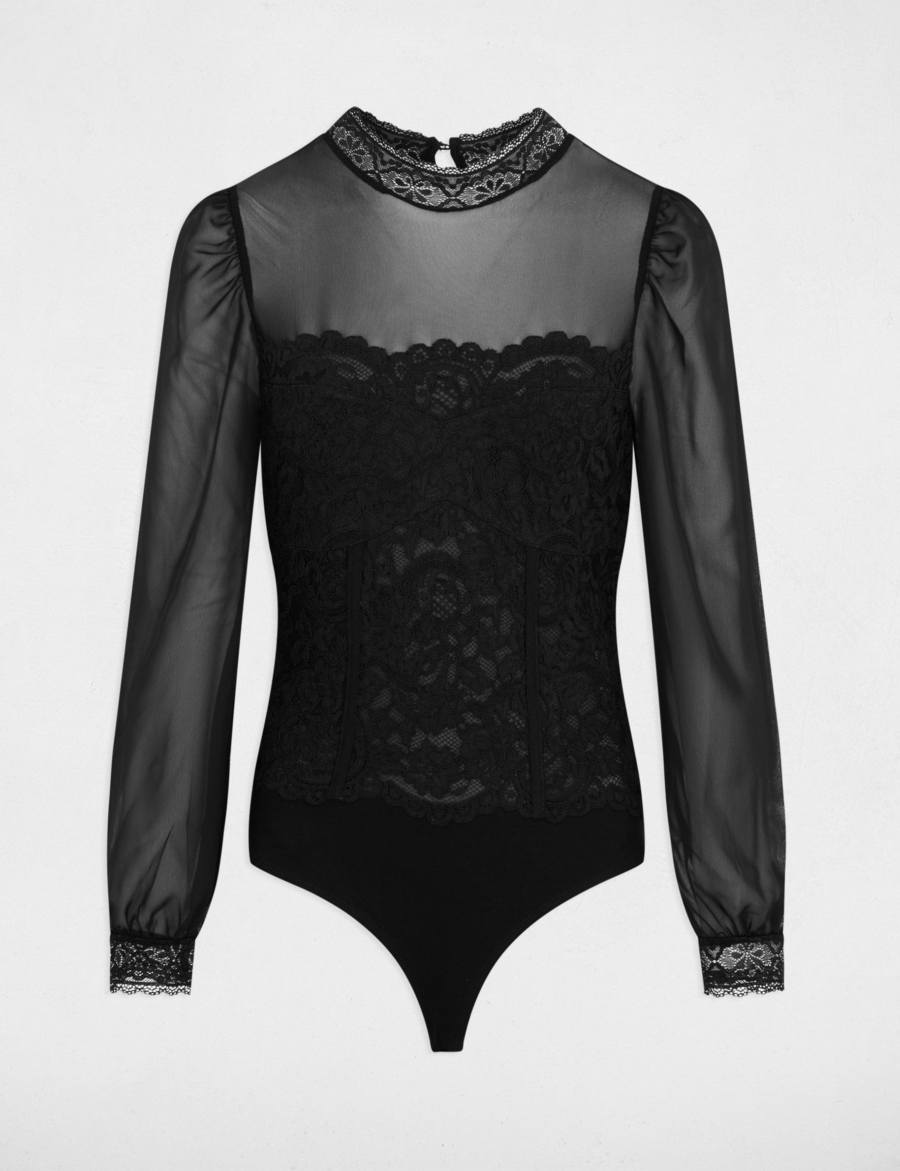 body manches longues dentelle noir femme Body manches longues dentelle noir femme