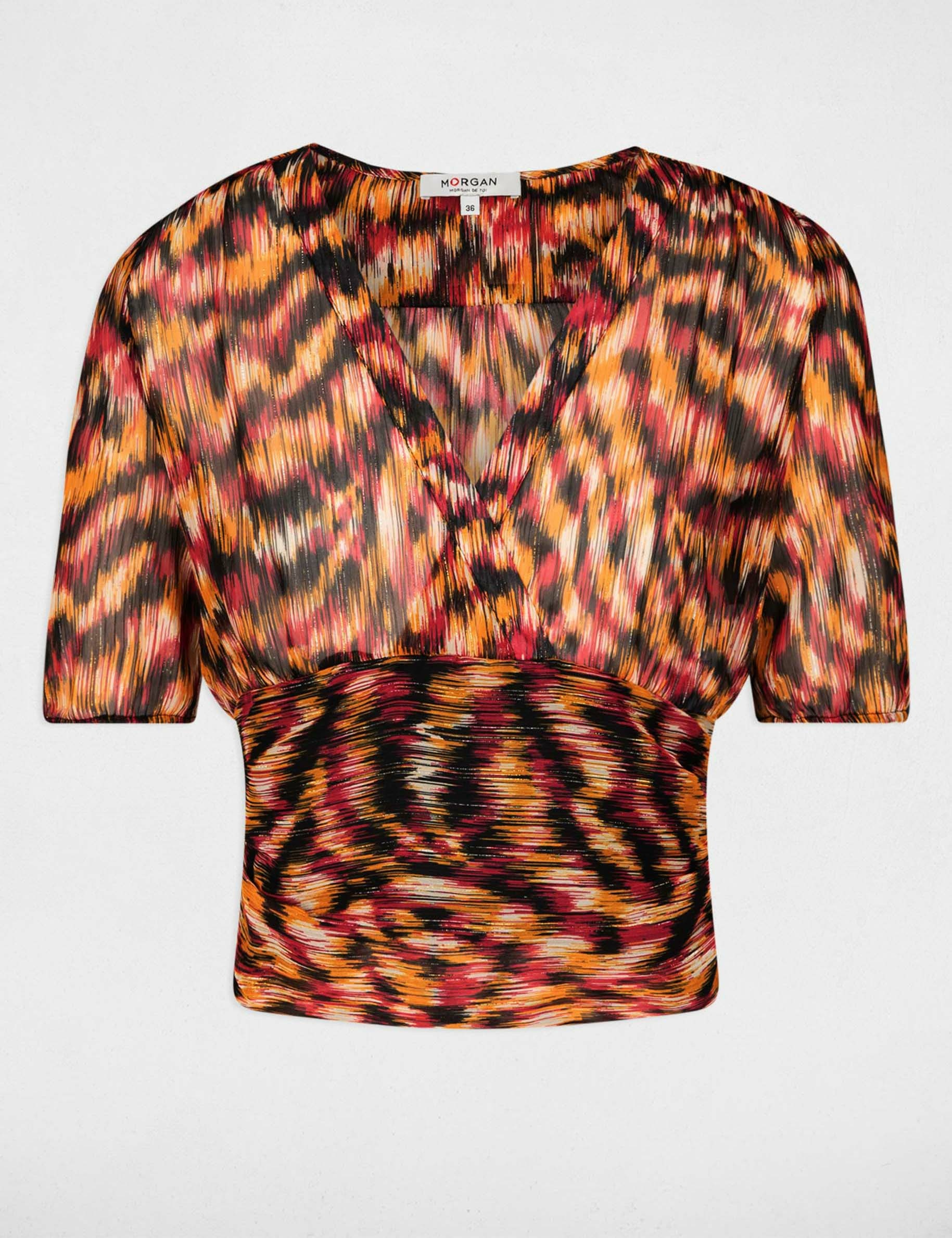 blouse manches courtes imprime multico femme Blouse manches courtes imprimé multico femme