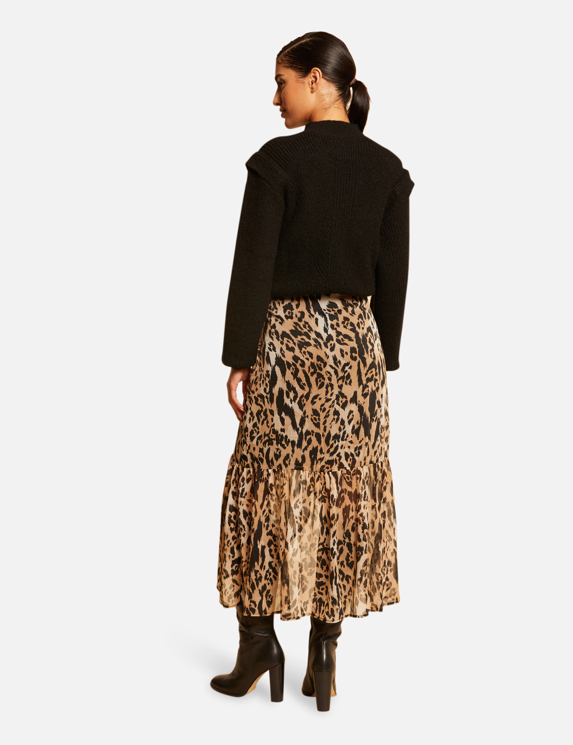 Jupe longue portefeuille imprimée multico femme Jupe longue portefeuille imprimée multico femme