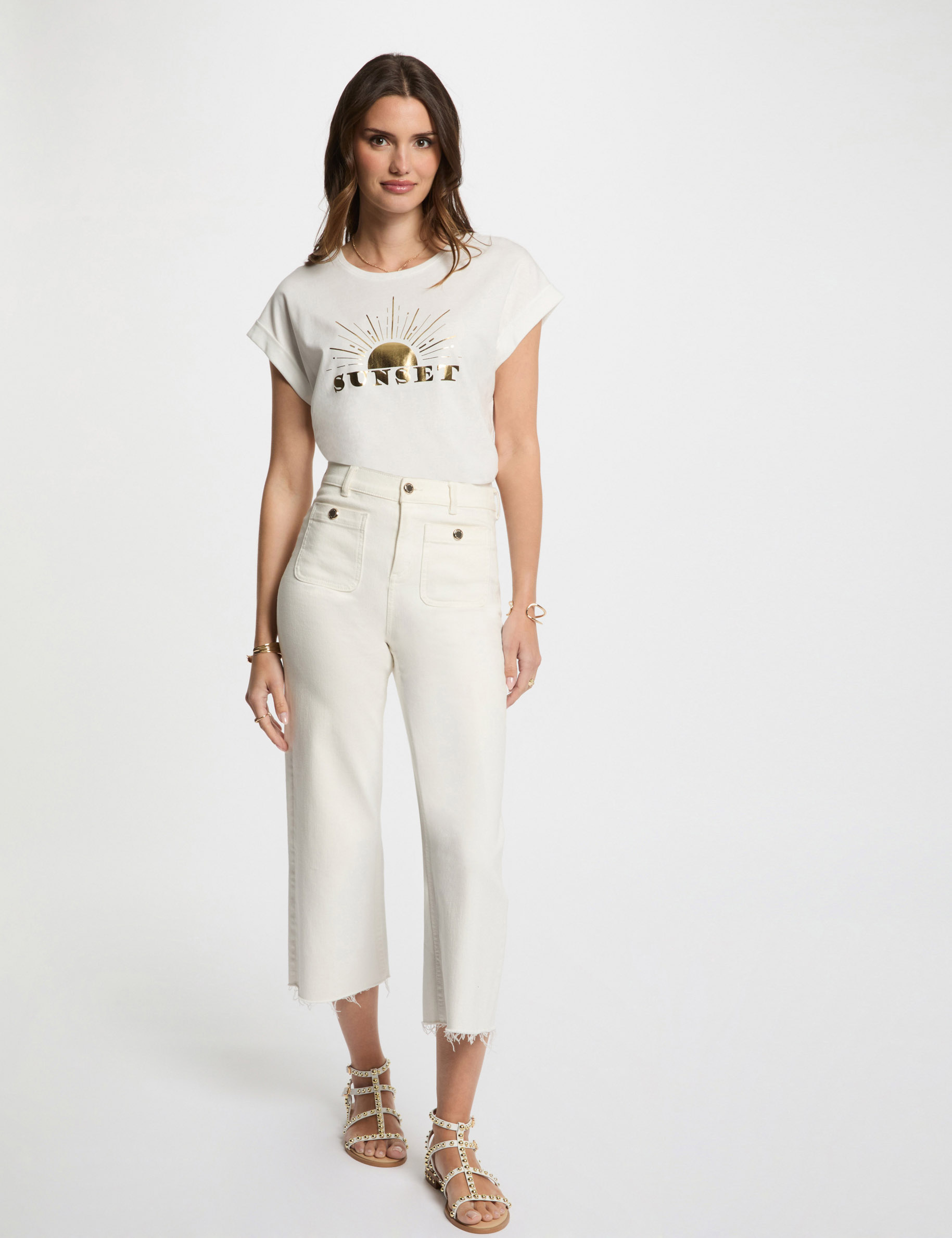 t shirt a inscription blanc femme T-shirt à inscription blanc femme