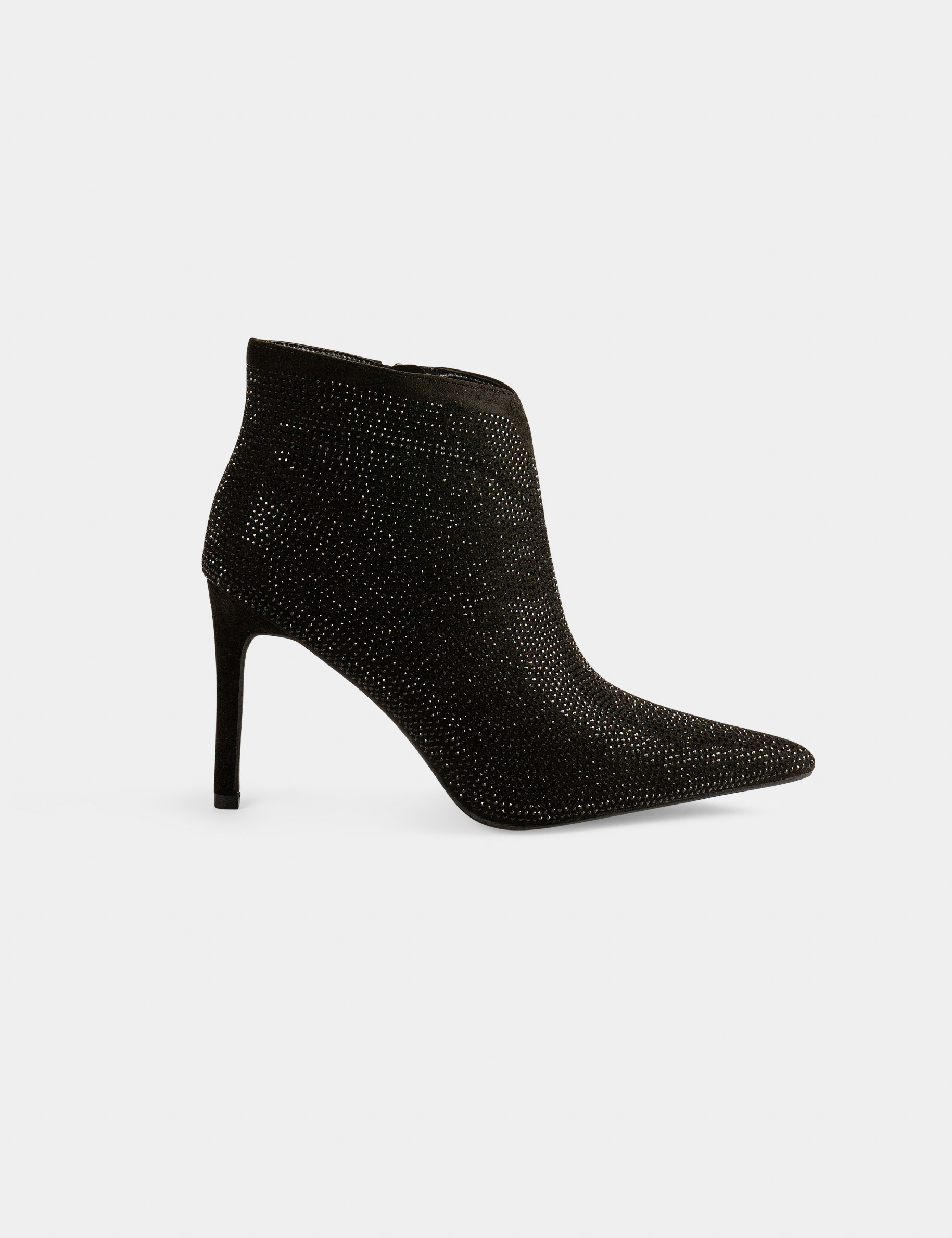 Bottines à talons avec strass noir femme Bottines à talons avec strass noir femme
