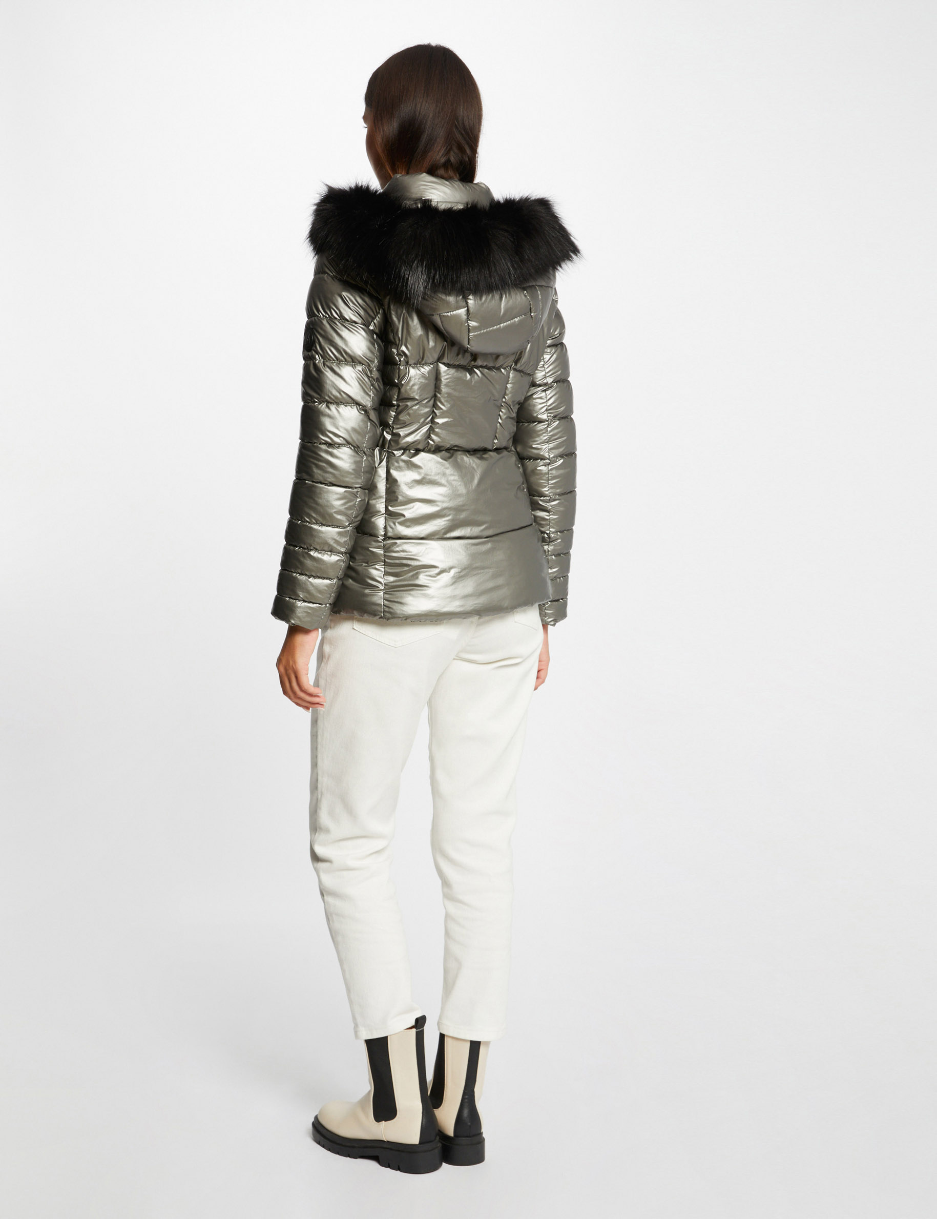 Doudoune grise on sale métallisée femme