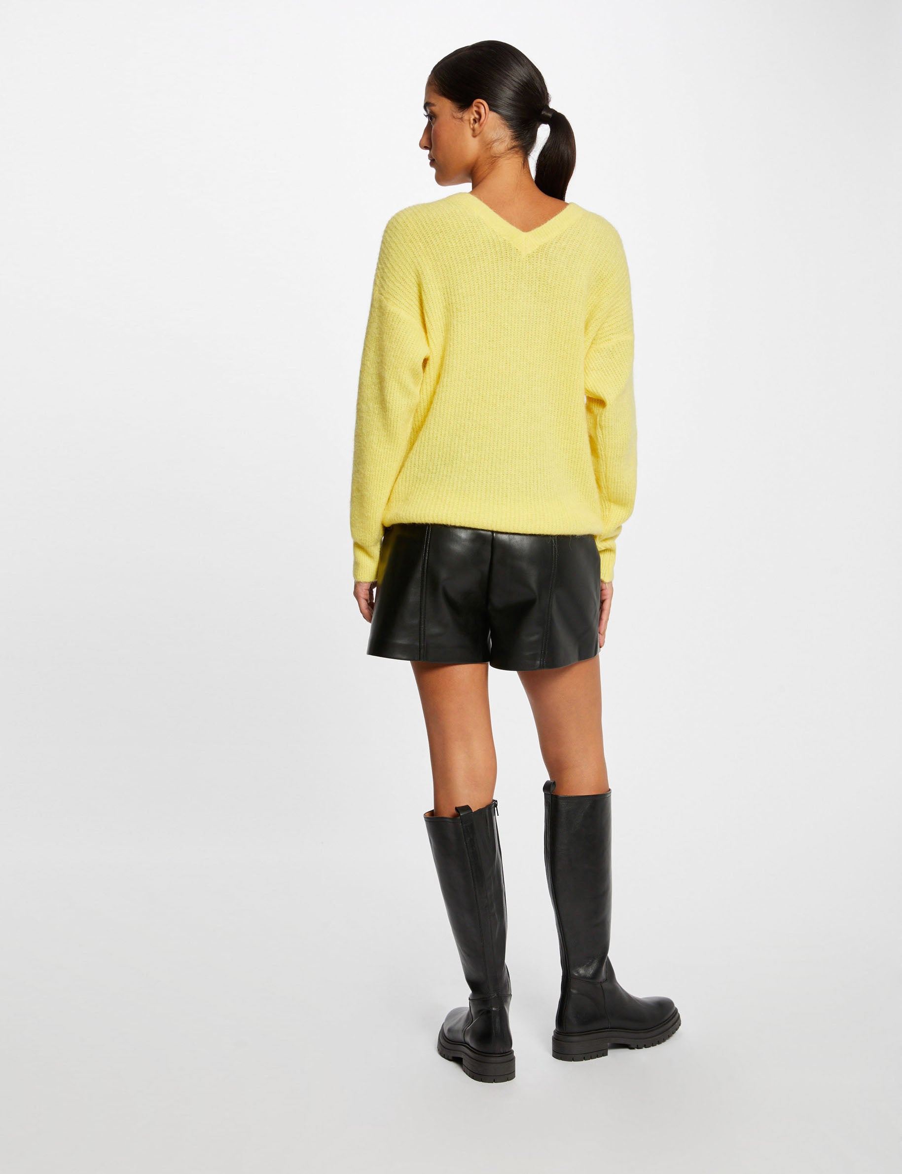 Pull col V : manches longues ou sans manches Vert Femme | Vib's