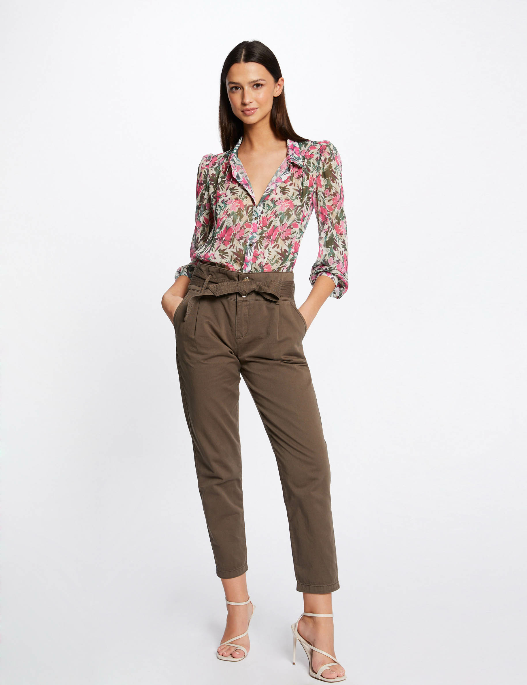T-shirt manches longues smocké imprimé multico femme | Morgan T-shirt manches longues smocké imprimé multico femme | Morgan
