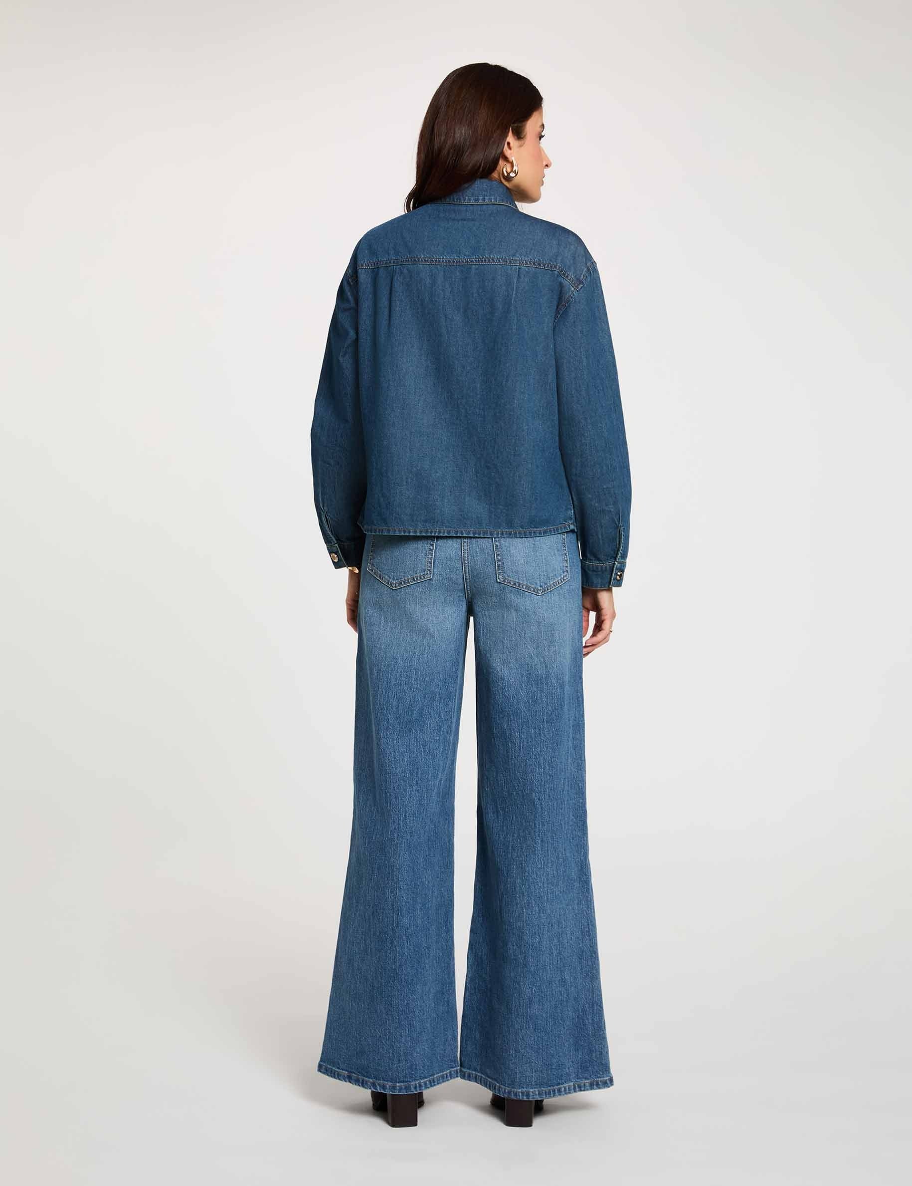 Chemise jean lavalli&egrave;re denim stone femme