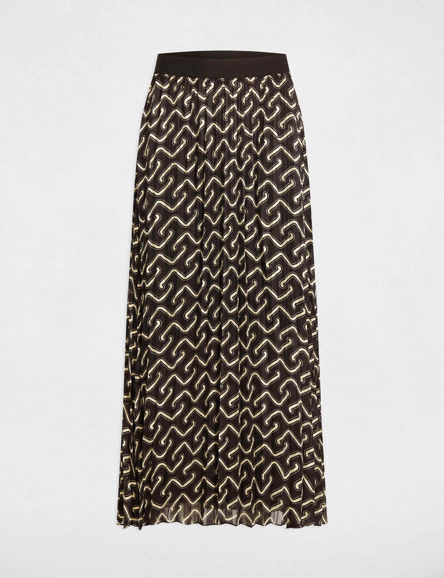 Jupe Longue Plissée Travelling Light - Femme Taille M - Coton - Motifs Géométriques