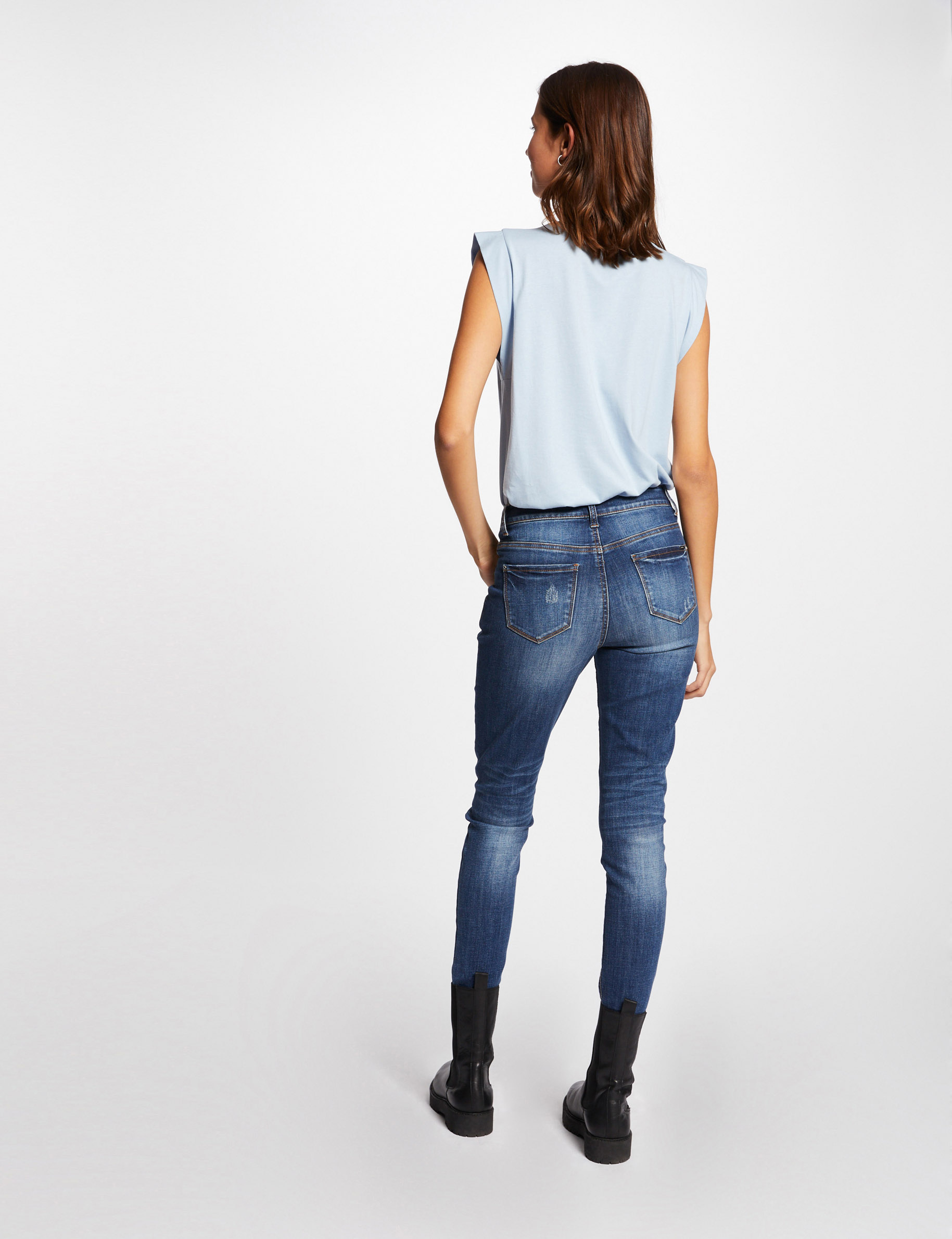 t shirt manches courtes a inscription ciel femme T-shirt manches courtes à inscription ciel femme