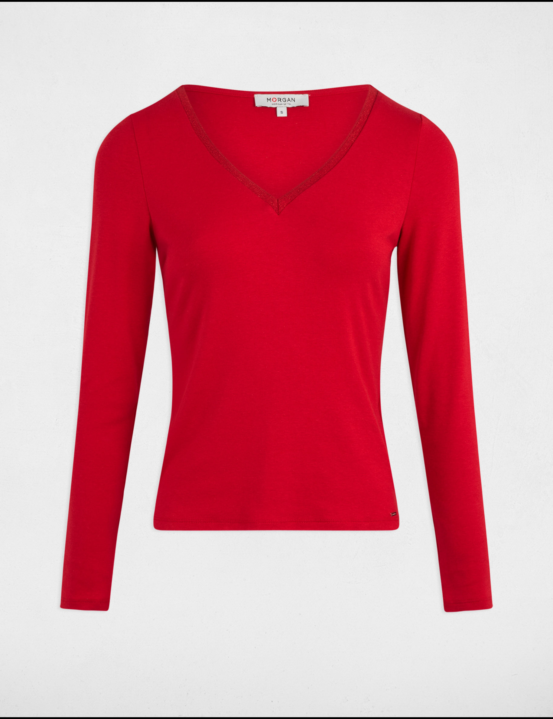 t shirt manches longues rouge femme T-shirt manches longues rouge femme