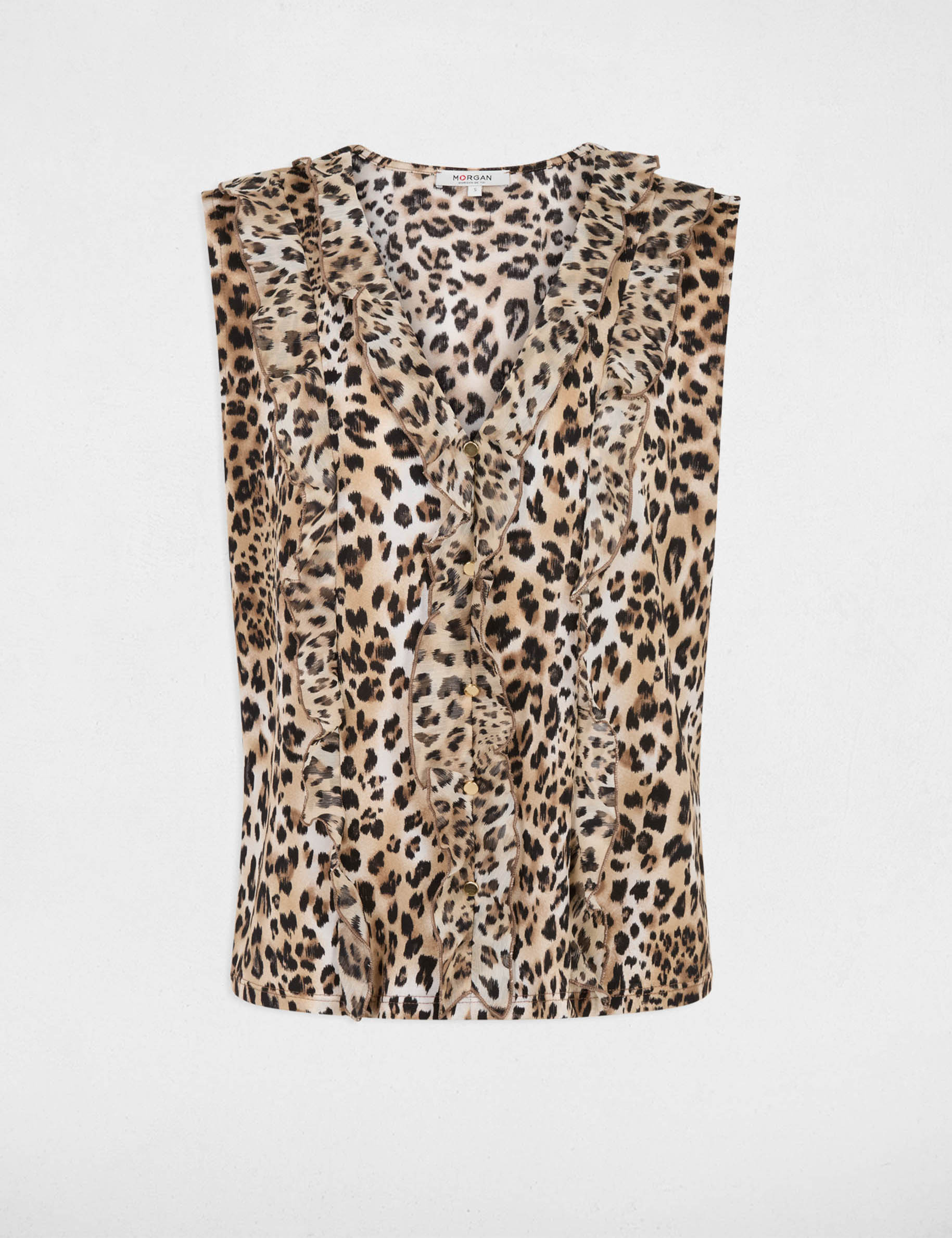 Chemise sans manches multicolore femme