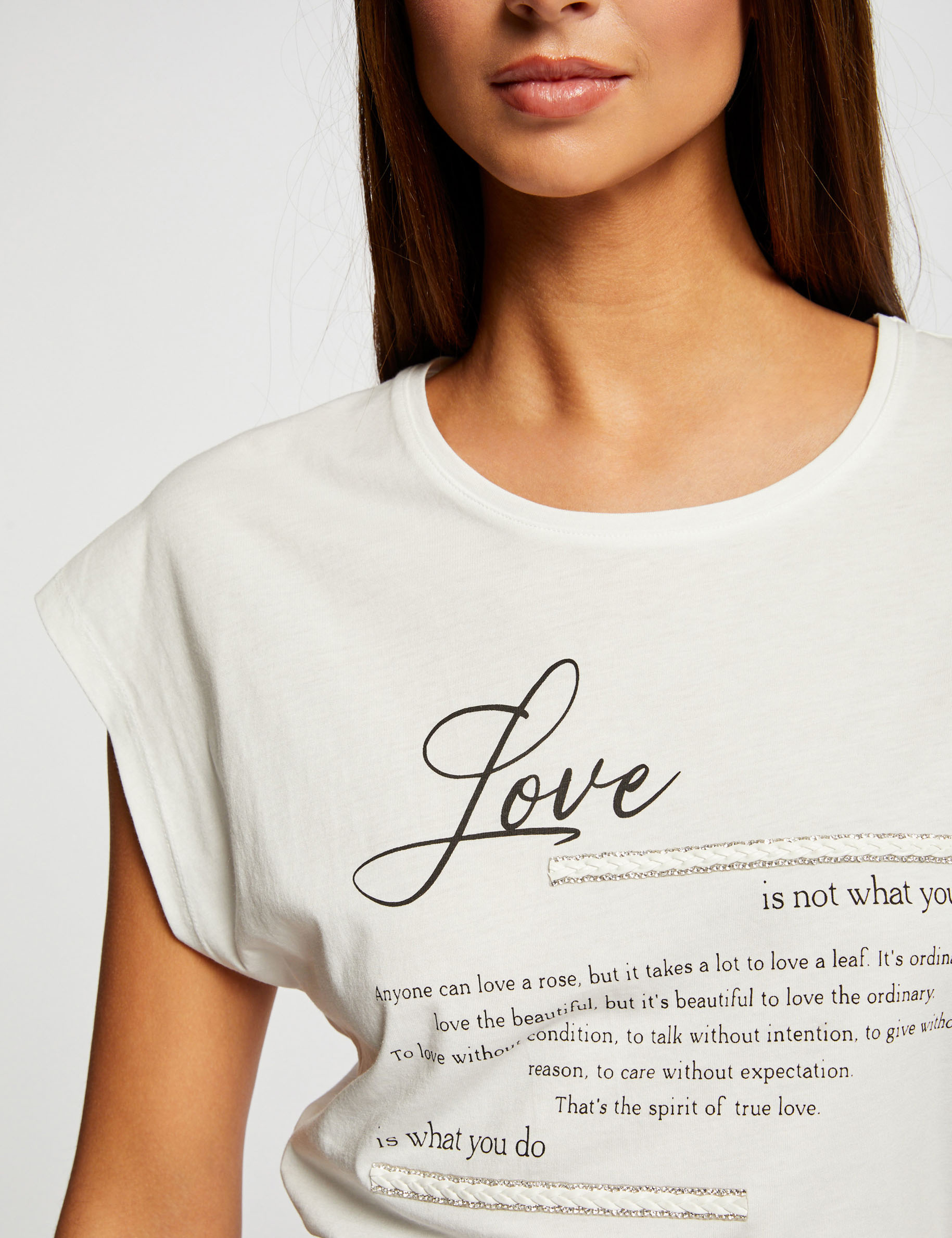 T-shirt manches courtes ecru femme T-shirt manches courtes ecru femme