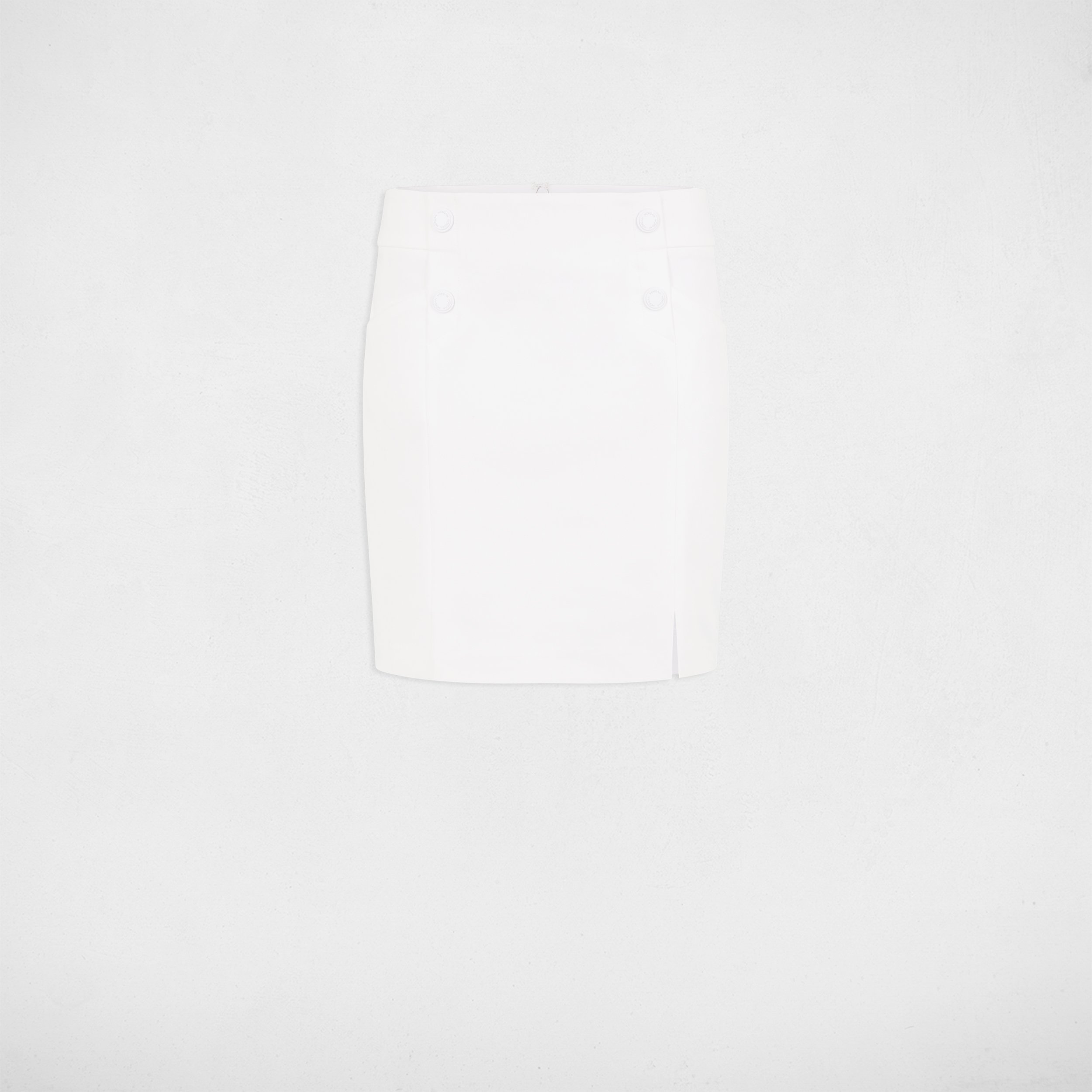 jupe courte a boutons ivoire femme Jupe courte à boutons ivoire femme
