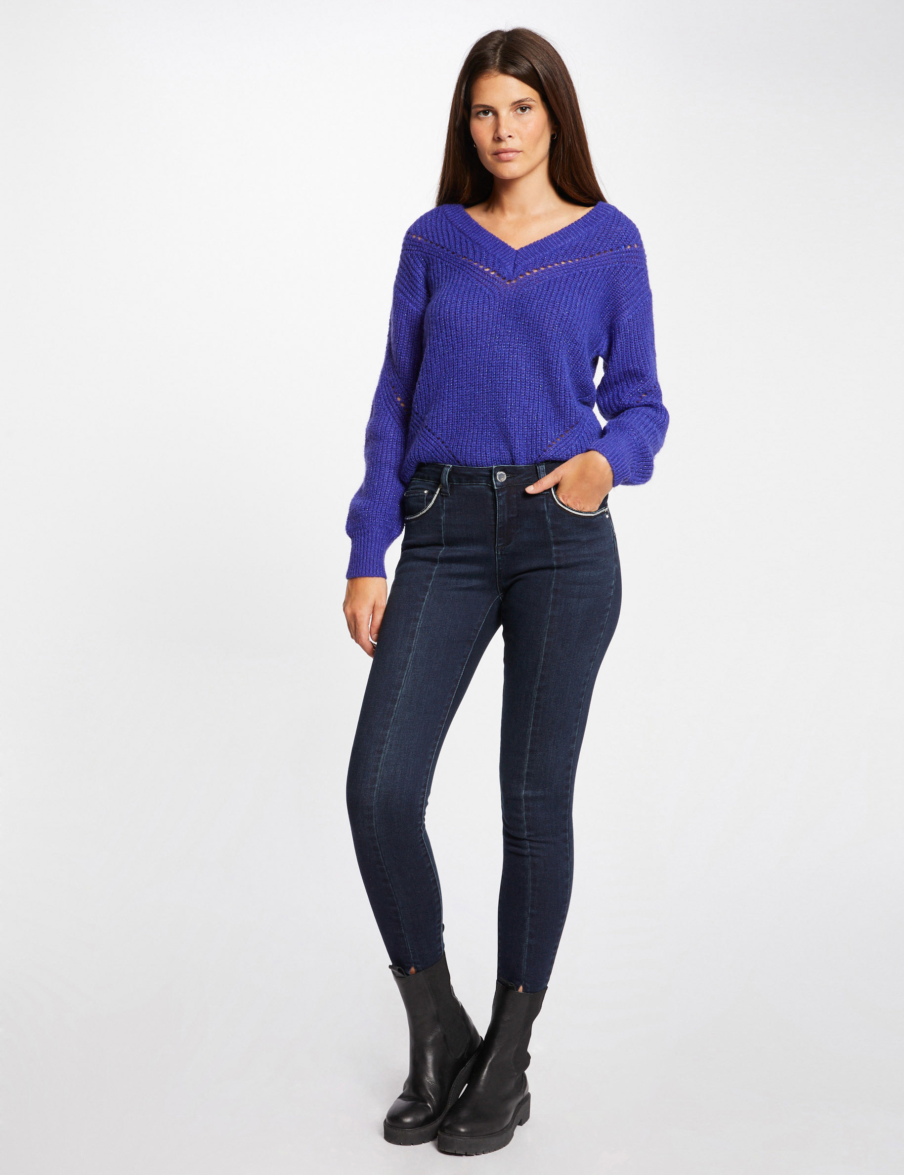 Jeans slim avec sequins jean stone femme