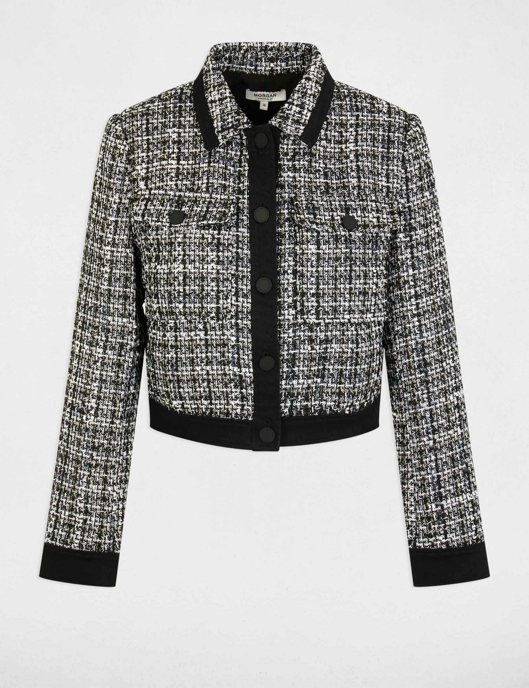 Veste cintr&eacute;e tweed multico femme