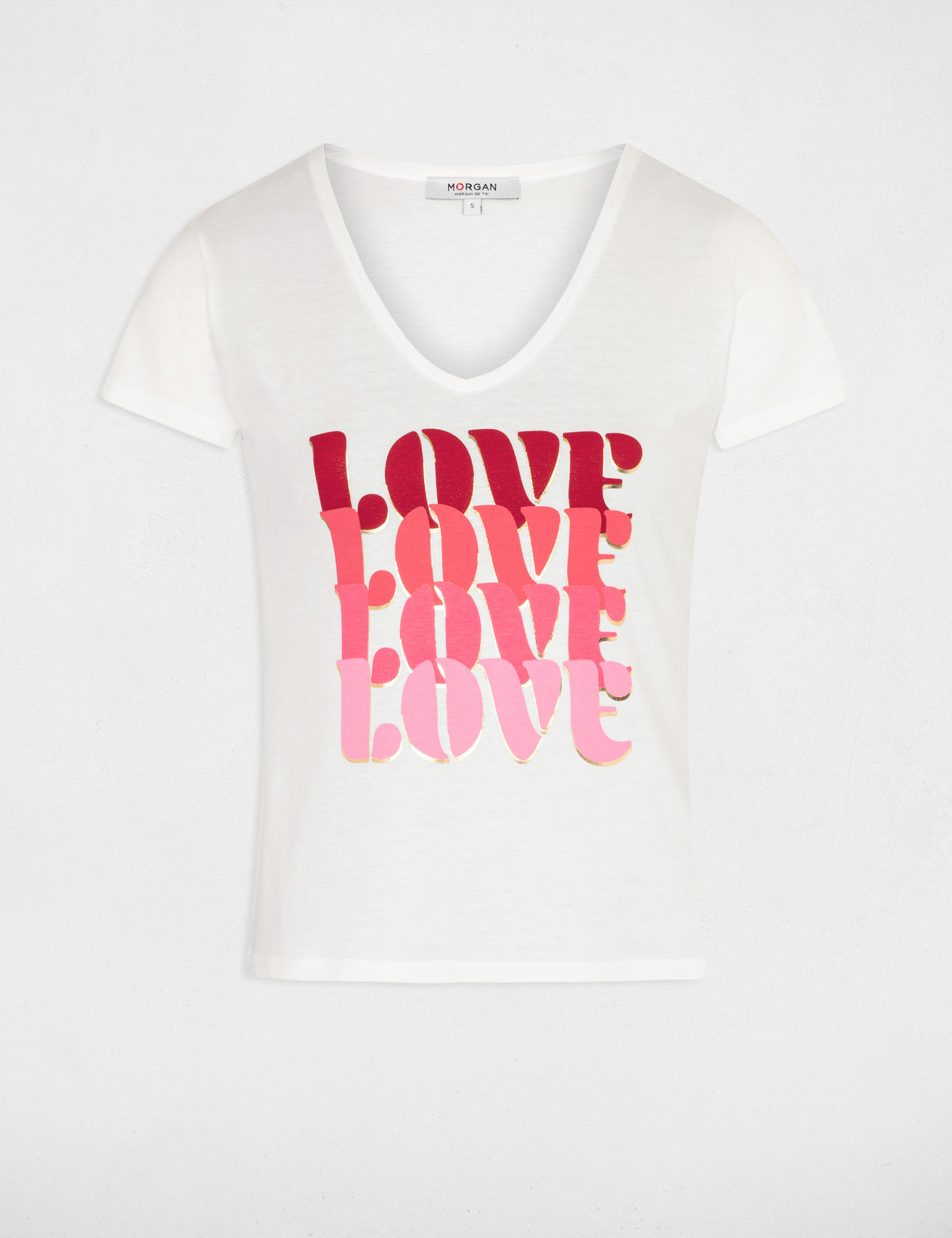 t shirt a inscription ecru femme T-shirt à inscription ecru femme