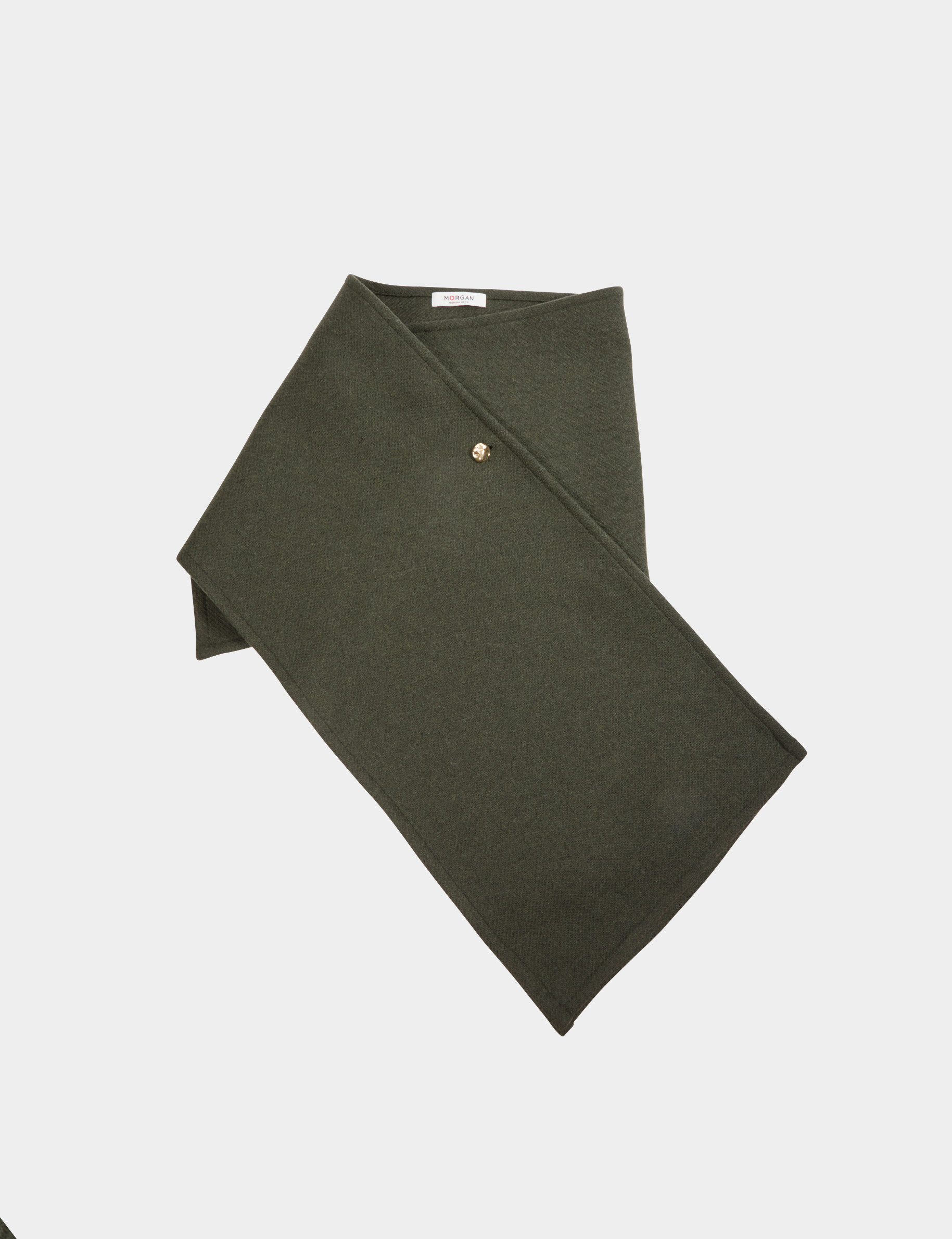 &Eacute;charpe col montant vert kaki femme
